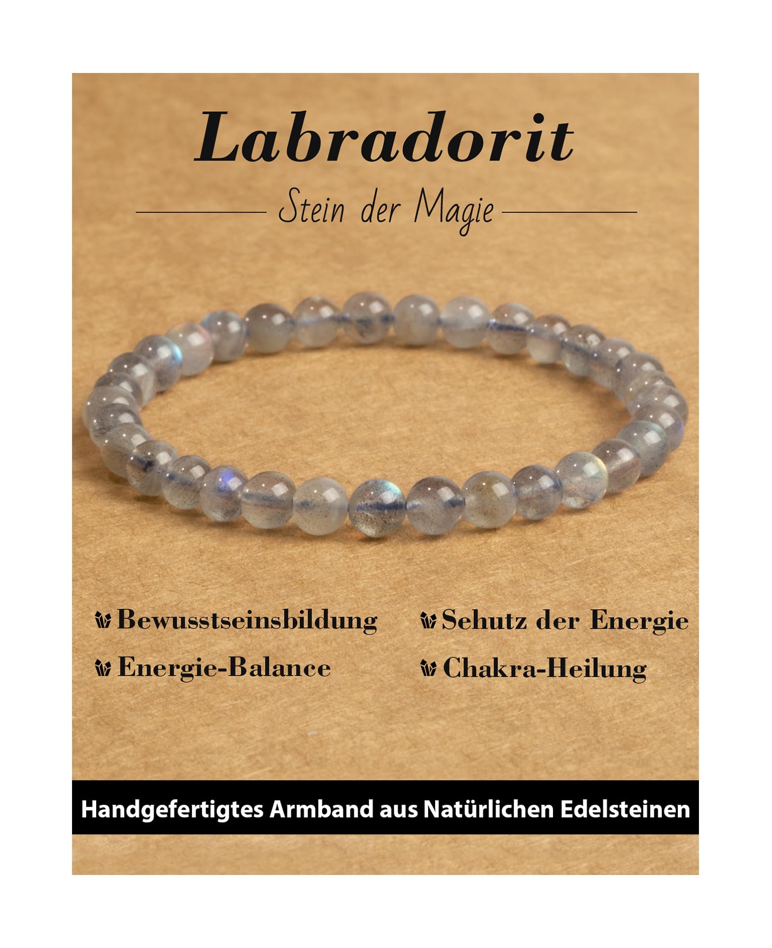 6 mm Healing Stone Bracelet for Men and Women, Real Natural Stone Beads, Lucky Bracelet, Friendship Bracelet, Individual Gift for Good Friends and Sisters
