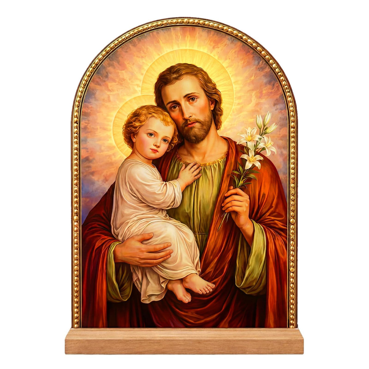 TALPGOD Jesus Stand Catholic Ornament Statue – Sacred Heart of Jesus Statue Acrylic Tabletop Décor for Home Altar & Desk, Christian Gifts for Women & Men
