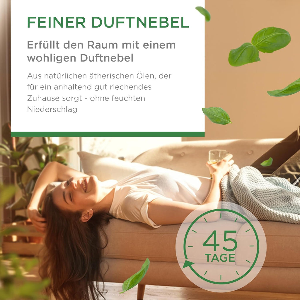 Air Wick Aroma-Öl Flakon Starter Set - Diffuser mit 2 Nachfüllern - Aromatherapie - Duft: Beruhigende Rose - Floraler Raumduft mit ätherischen Ölen - 2 x 20 ml Öl + Gerät in Weiß
