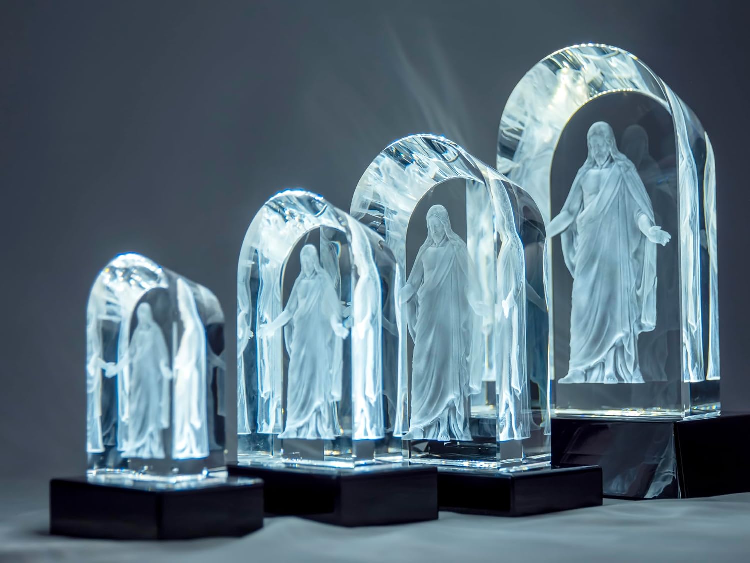 3D Laser Engraved Statue & LED Lighted Base