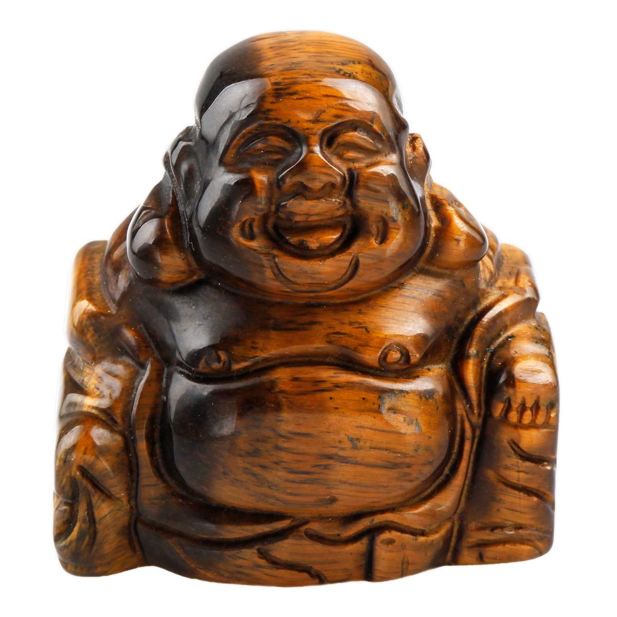 Nupuyai Green Aventurine Laughing Buddha Figure Gemstone Crystal Lucky Buddha Healing Stone Feng Shui Decoration