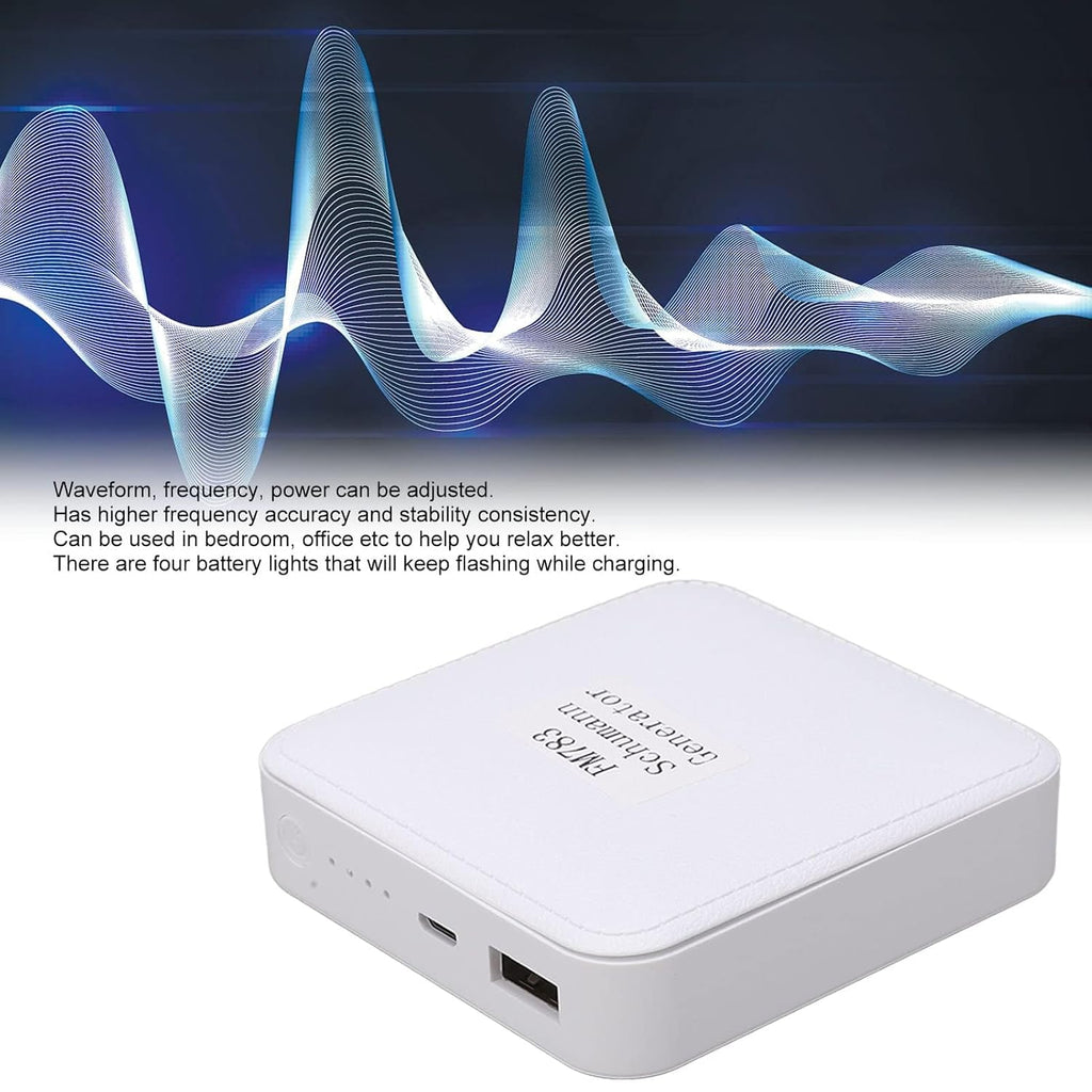 Agatige Schumann Wave Generator, Schumann Resonance Earth Brain, 7.83 Hz, Ultra Low Frequency Pulse Generator, Relaxation Sleep Pulse with USB Cable for Bedroom, Office
