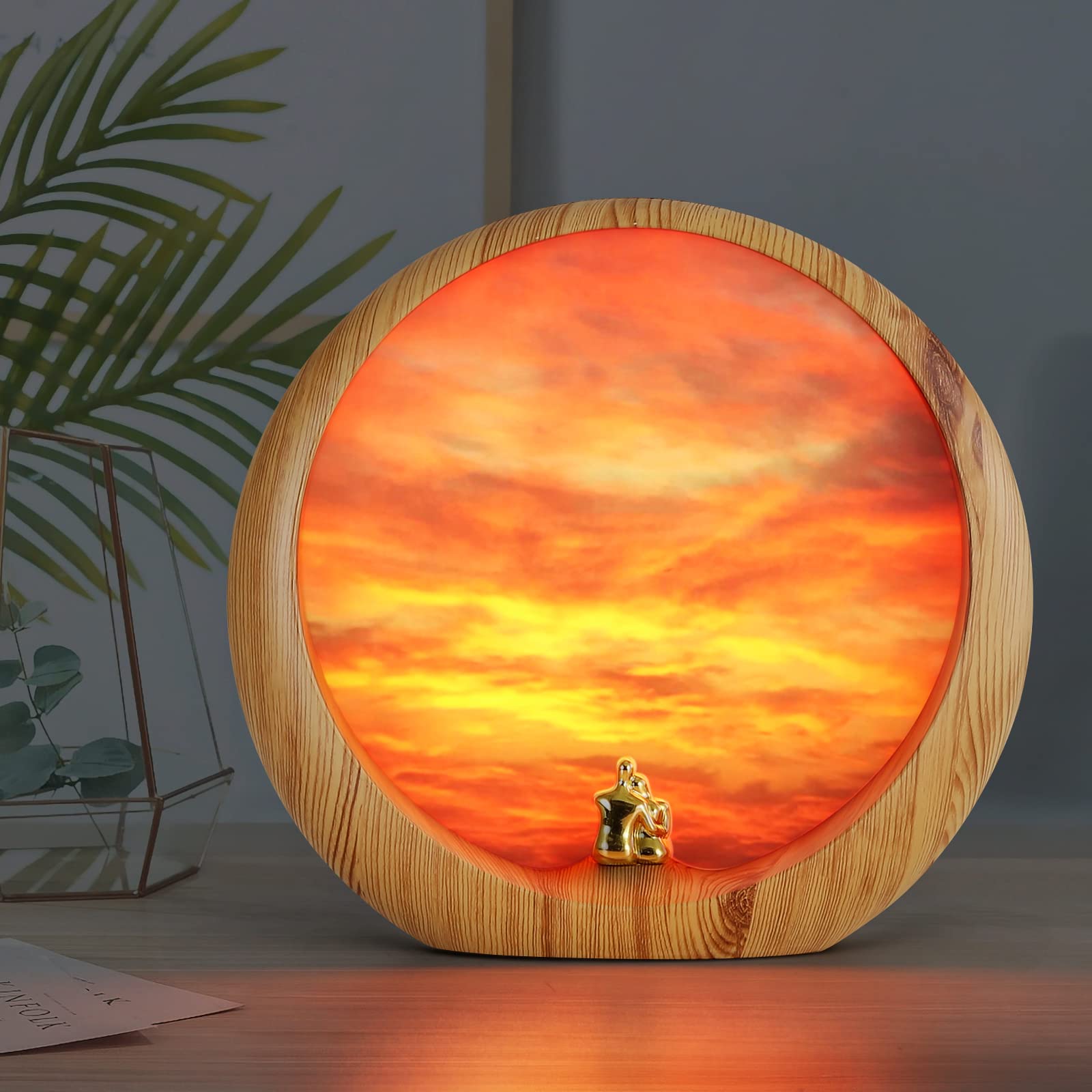 mamre Sunset Lamp - Unique Table Lamp Gift Idea for Anniversary, Valentine's Day, Birthdays - Perfect Home Decoration for Women and Men