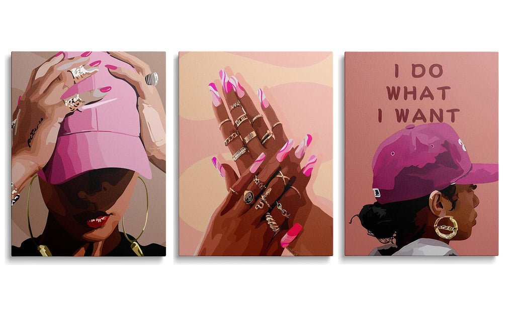 Yoga and Flower themed Meditation Wall Art Set of 3, Spiritual Meditation Women's Match with Flower and Lotus Patterns Canvas Poster Prints Painting,for Yoga Meditation Room,Bedroom,Framed 12X16in