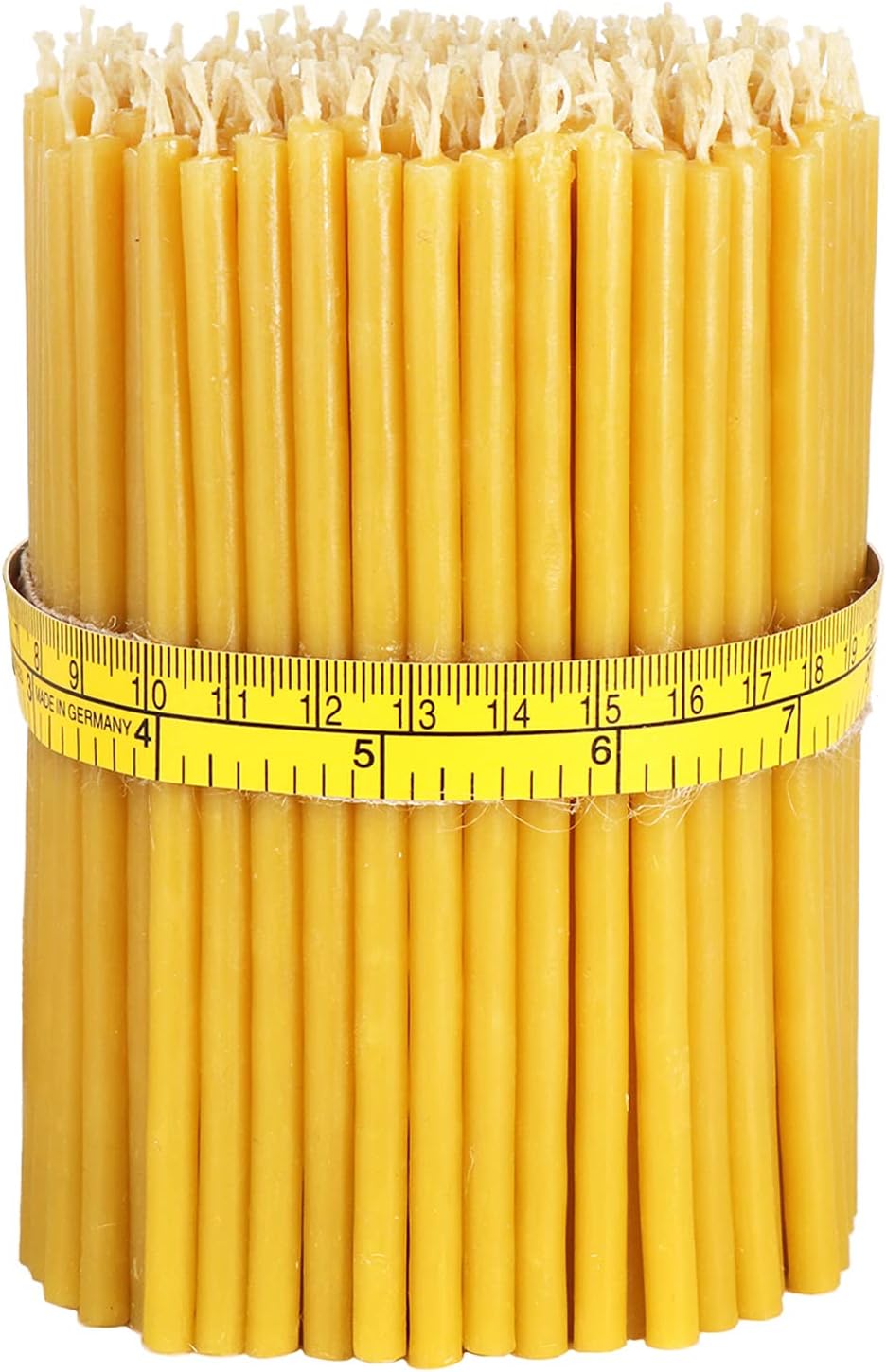 NKlaus - Thin Beeswax Ritual Candles - Church Candles Height 14 cm - Altar - Ritual Candles - Church Quality - Yellow Beeswax Candles (Pack of 300 - Approx. 990 g) 36409