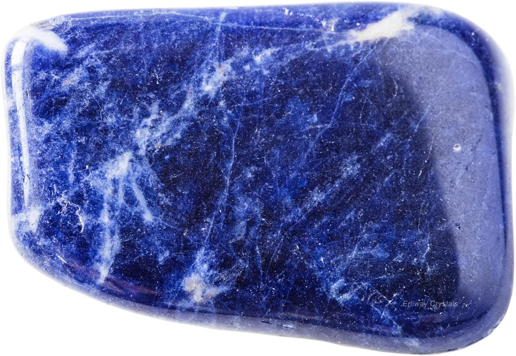 Sodalite Healing Crystal Stones, 1.25-2.0 Inch Reiki Healing Stones, Natural Tumbled Polished Stones for Energy Witchcraft Therapy Meditation