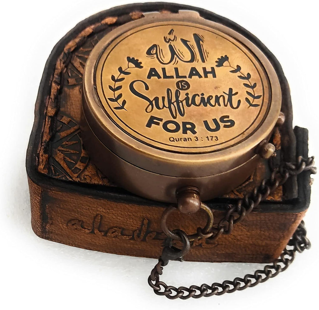 Islamic Gift for Men Women Kids | Qibla Compass - Allah Takwa Sunnah Muslim Gifts Idea Ramadan Eid Gift Birthday Salah Prayer Direction
