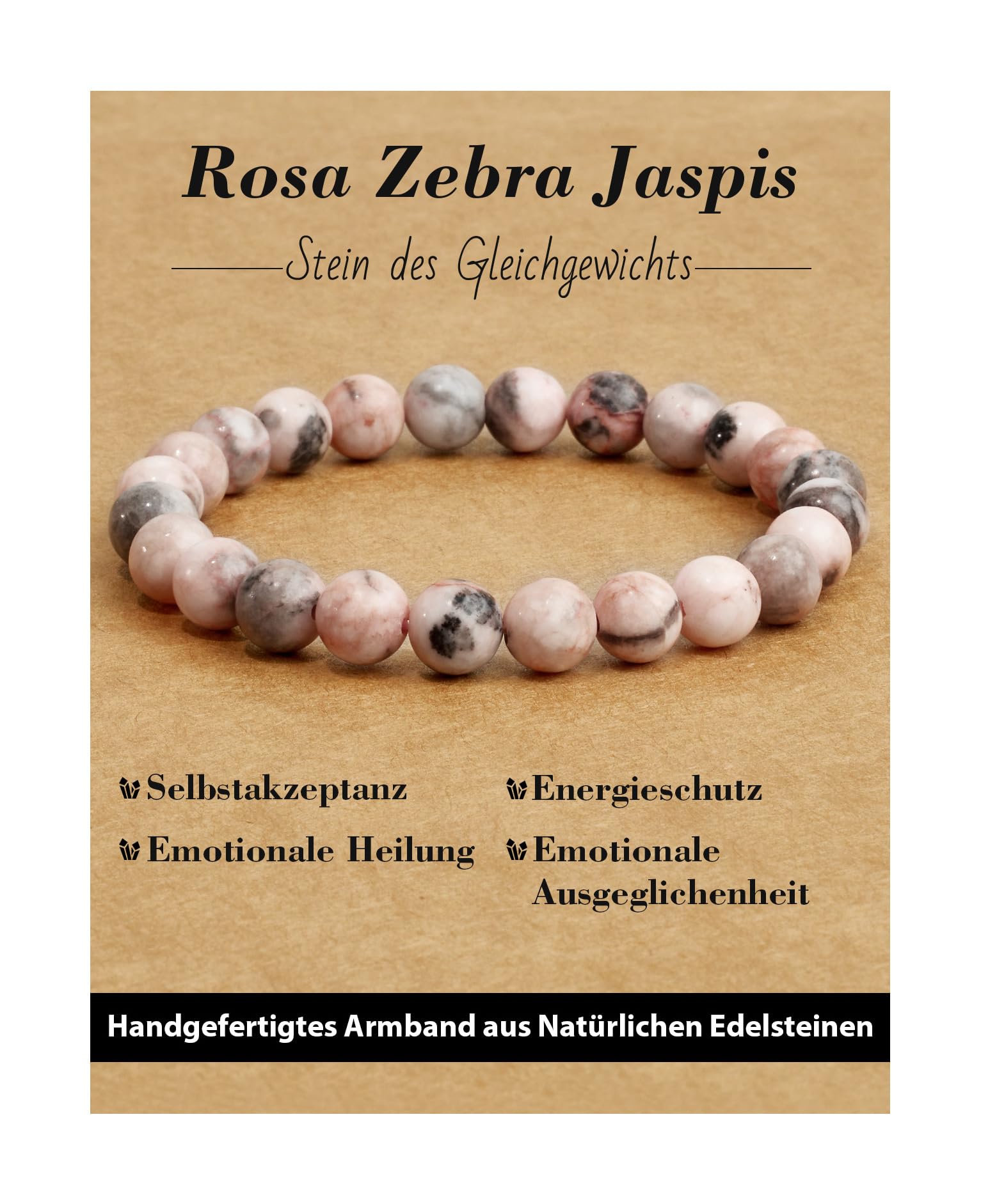 Handmade Genuine Natural Stone Beads Healing Stones Bracelet, Women's Men's Chakra Bead Bracelet, 8 mm Round Gemstone Yoga Bracelets, Includes Replacement Beads
