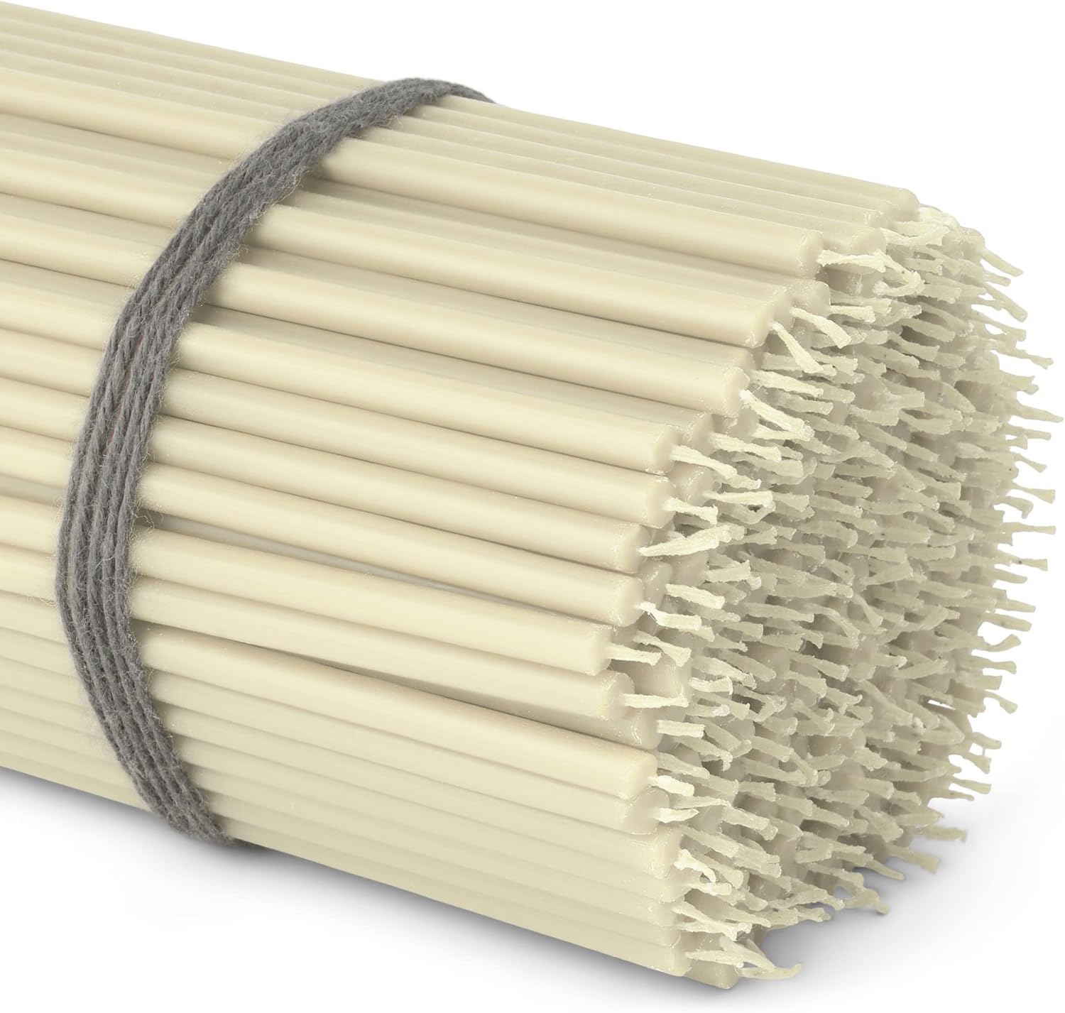 NKlaus - 250 x Altar Candles White 16 cm High Soot Free Drip Free Thin Premium Paraffin Wax Taper Candles Long Burning Time Pack of 250