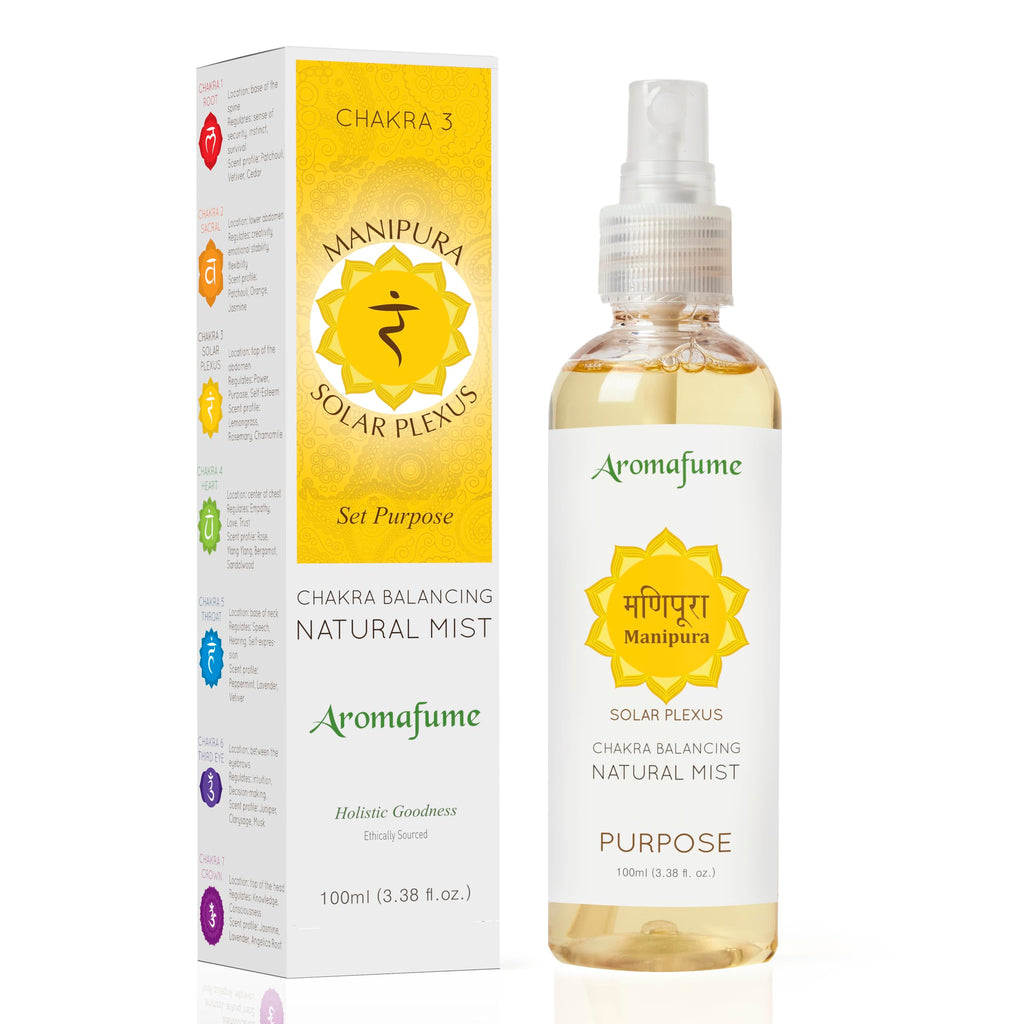Crown Chakra Natural Mist by Aromafume | 100ml/3.3 fl oz | Sahasrara | Aromatherapy Spray for Chakra Balance | Lavender & Jasmine Extracts | Essential Oil Spray for Meditation, Yoga, Reiki