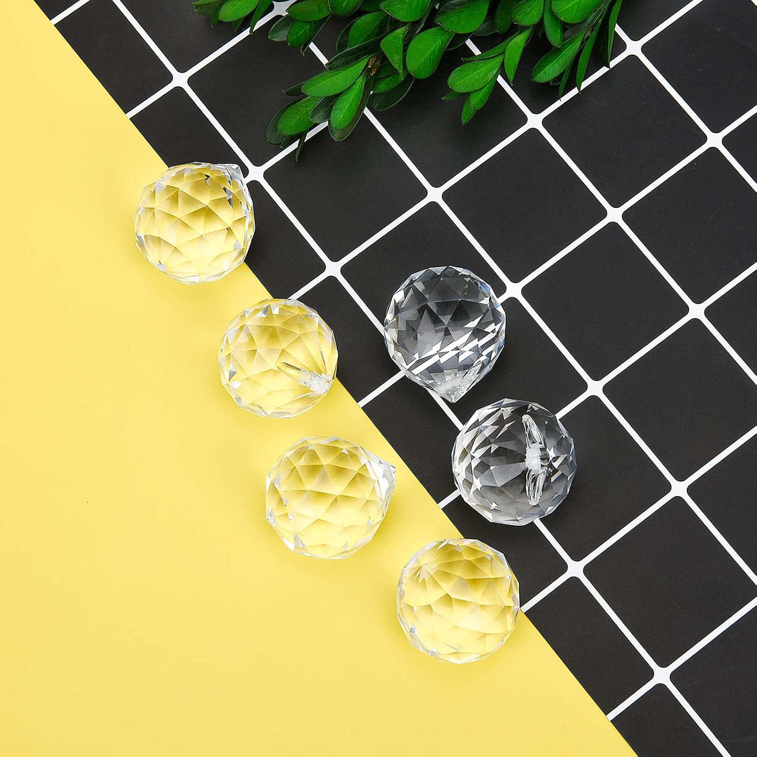 Kristall Sonnenfänger, MerryNine 30 mm 20 Stück Kristallprismen-Kugel, Kristalle Deko Anhänger für Fotografie, Gartenfensterdekoration