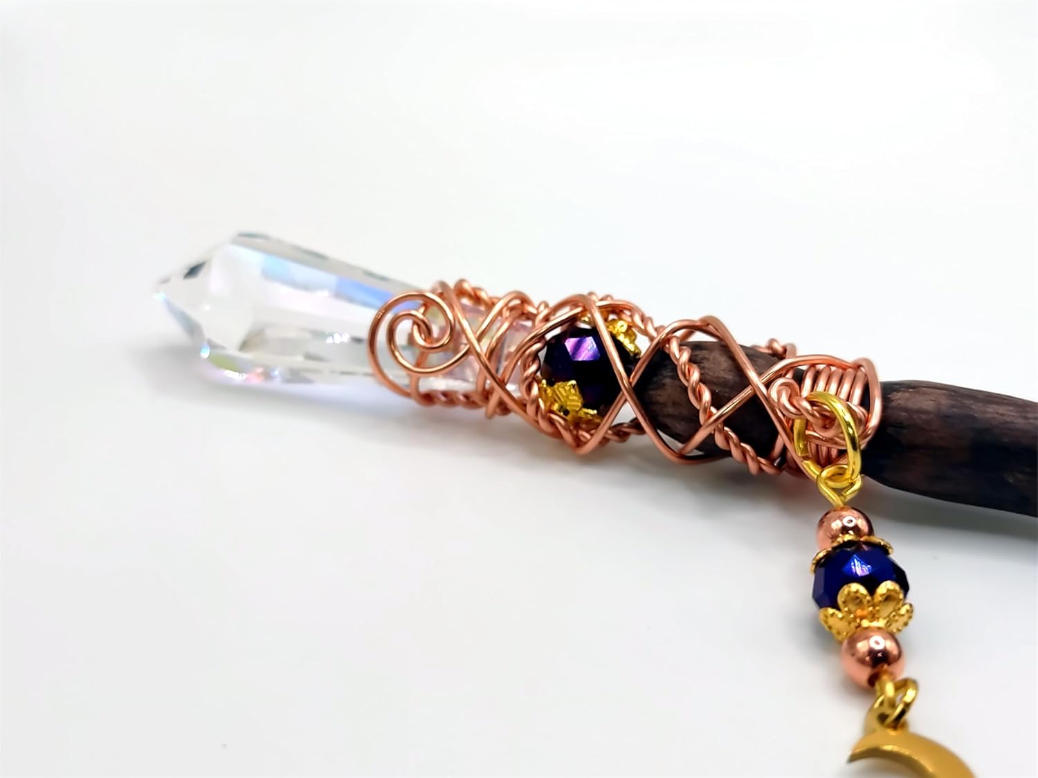 Merlin's Realm Lunar Prism Oak Magic Wand
