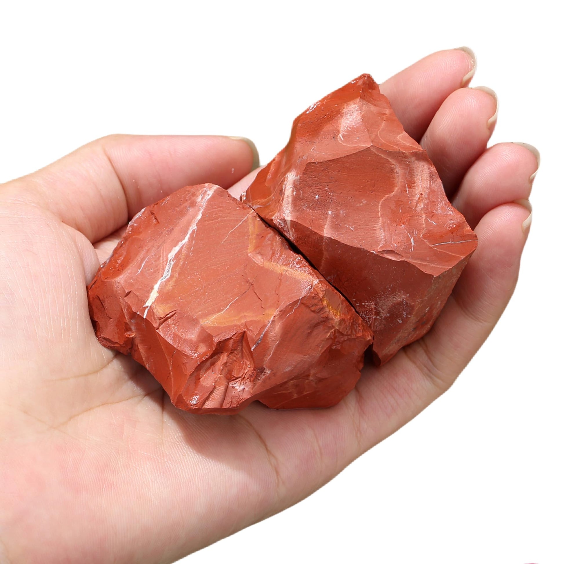 2 Pieces African Bloodstone Large Crystals Rough Stone Set Crystal Spiritual Stones Premium Water Stones Esoteric Gifts 4.5-5.5cm