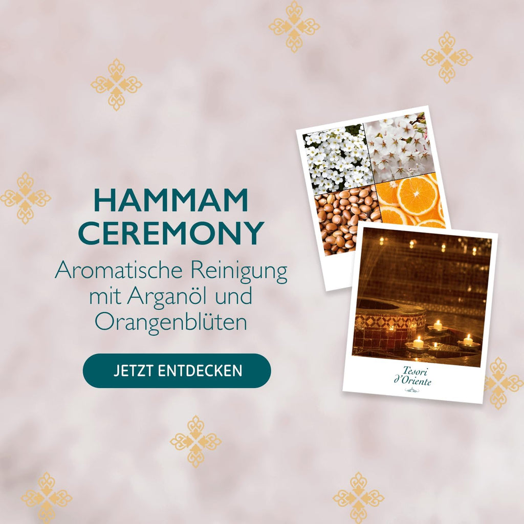 Tesori d'Oriente | Cremebad 'Hammam' | aromatisches Bad mit Argan-Öl und Orangenblüte | Körperpflege für die Badewanne | Ritual für Körper & Sinne | 500 ml