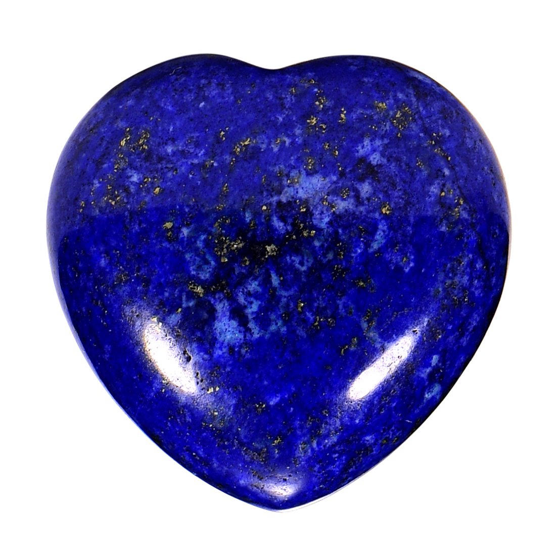 Morella Gemstone Heart Good Luck Charm, Stone Heart to Take with You, 3 cm, in Velvet Bag