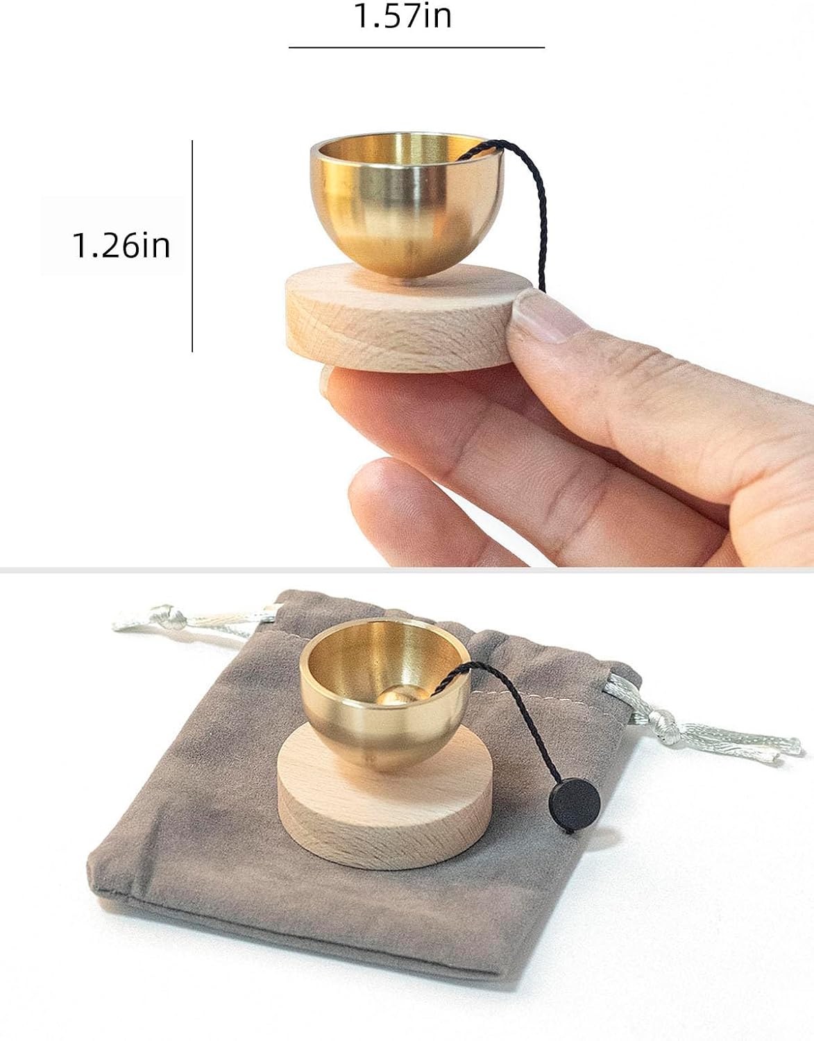 MIni Singing Bowl Set Meditation Sound Bowl for Yoga, Meditation & Relaxation, Mindfulness,Chakra Healing, Stress Relief, Self-Regulation, Unique Spiritual Gifts for Women and Men (SMALL SIZE)