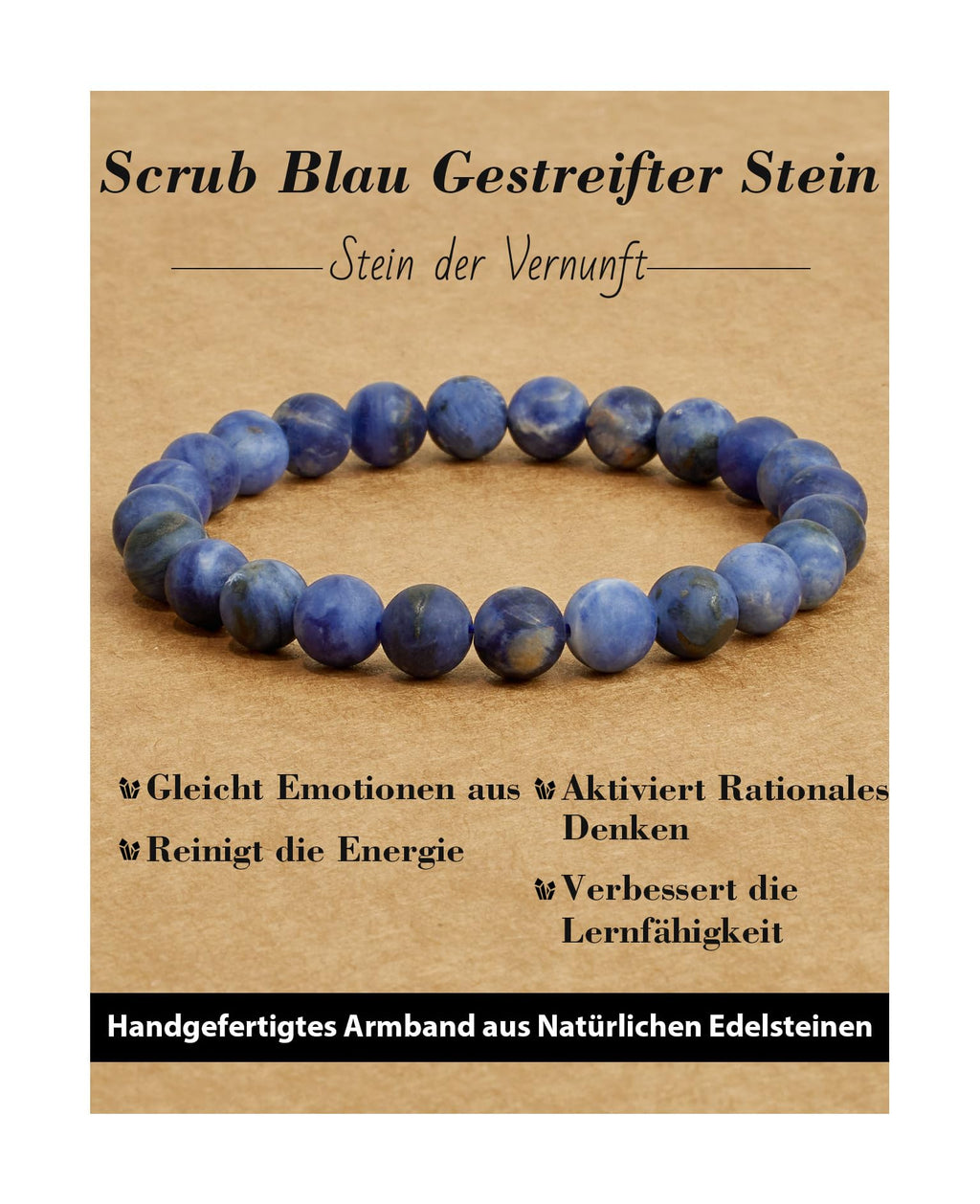 Handmade Genuine Natural Stone Beads Healing Stones Bracelet, Women's Men's Chakra Bead Bracelet, 8 mm Round Gemstone Yoga Bracelets, Includes Replacement Beads