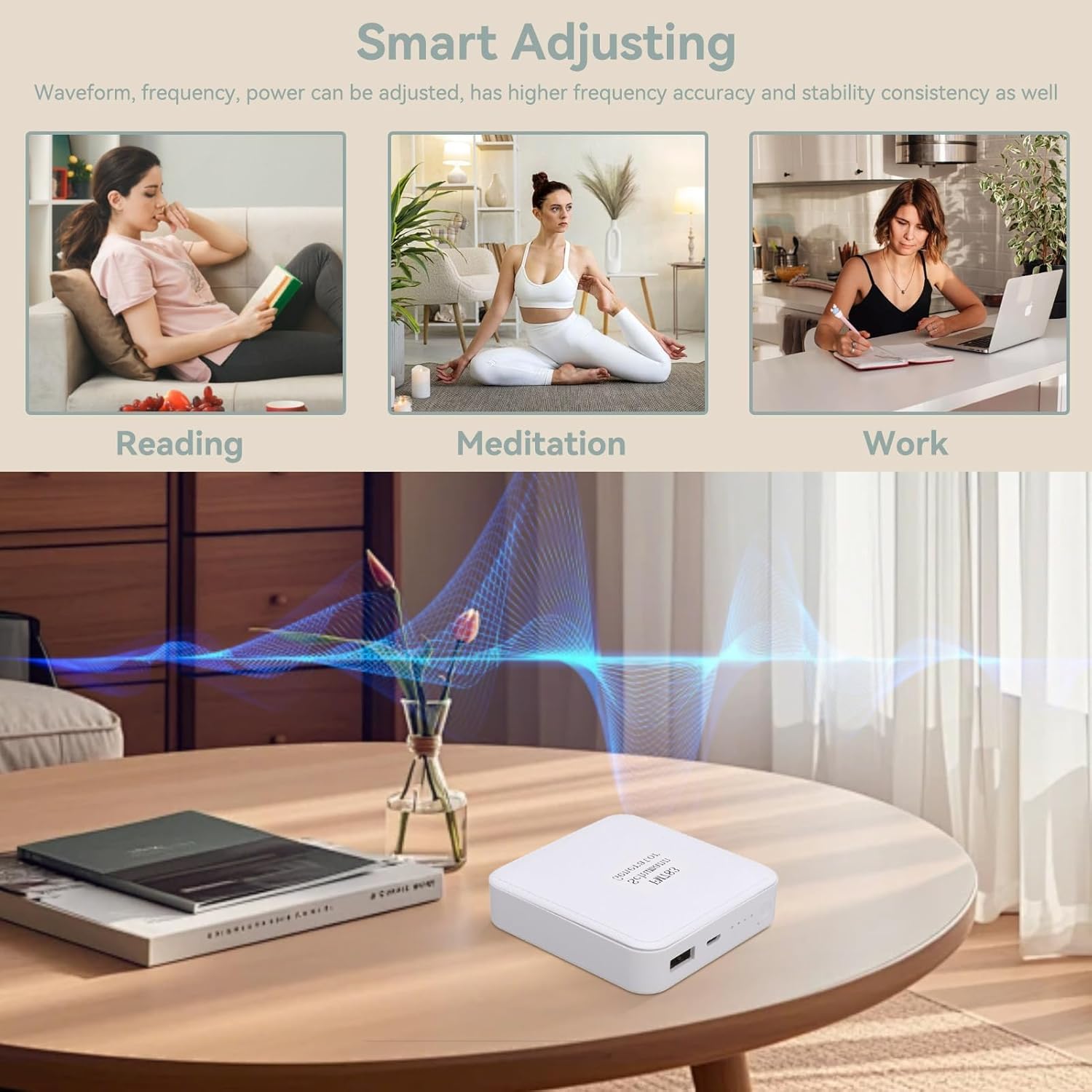 Agatige Schumann Wave Generator, Schumann Resonance Earth Brain, 7.83 Hz, Ultra Low Frequency Pulse Generator, Relaxation Sleep Pulse with USB Cable for Bedroom, Office