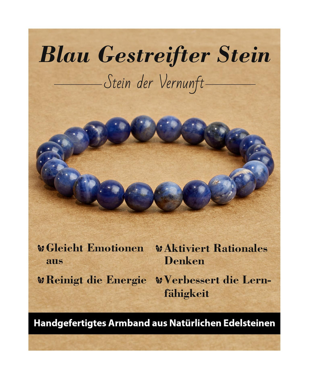 Handmade Genuine Natural Stone Beads Healing Stones Bracelet, Women's Men's Chakra Bead Bracelet, 8 mm Round Gemstone Yoga Bracelets, Includes Replacement Beads