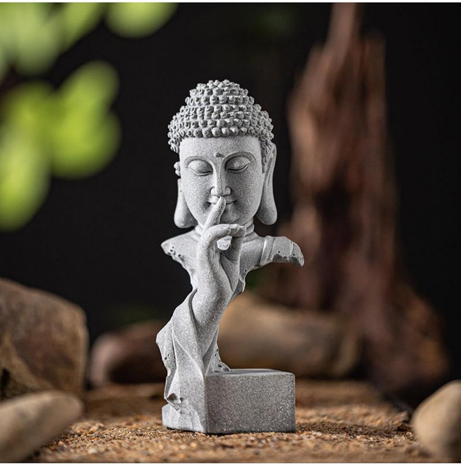 Buddha-Statue für Zen-Dekor, Meditations-Buddha-Heimdekoration, dekorative Yoga-Figuren für spirituelle Räume, Boho-Goldstatue für Bürotisch, Wohnzimmer, Dekorationen