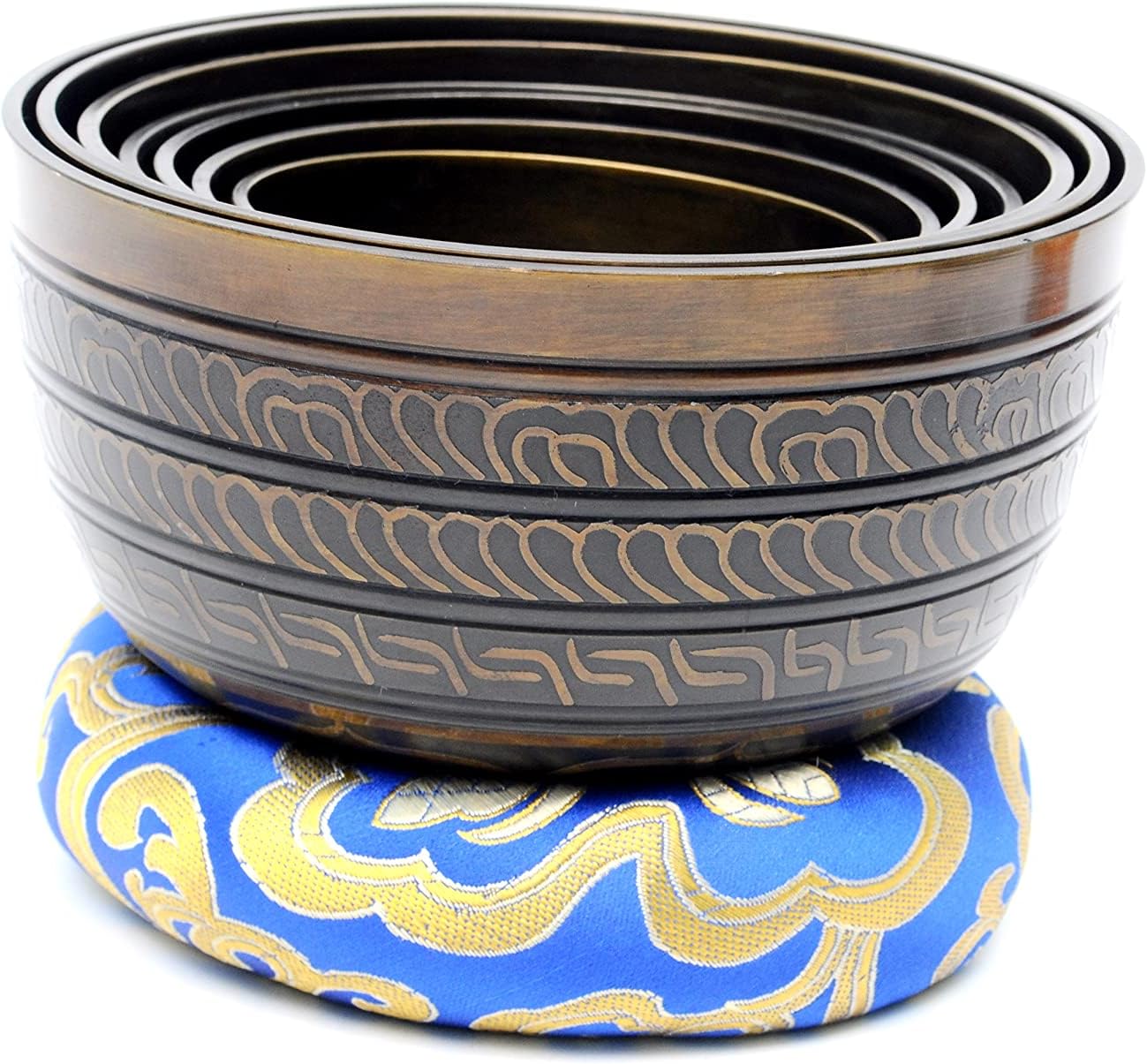 THE NEPAL Klangschalen-Sets von 7 Handgefertigte tibetische Chakra-Heilklangschale für Meditation, Klang, Frieden, Achtsamkeit, Yoga, sieben Chakra-Schalen