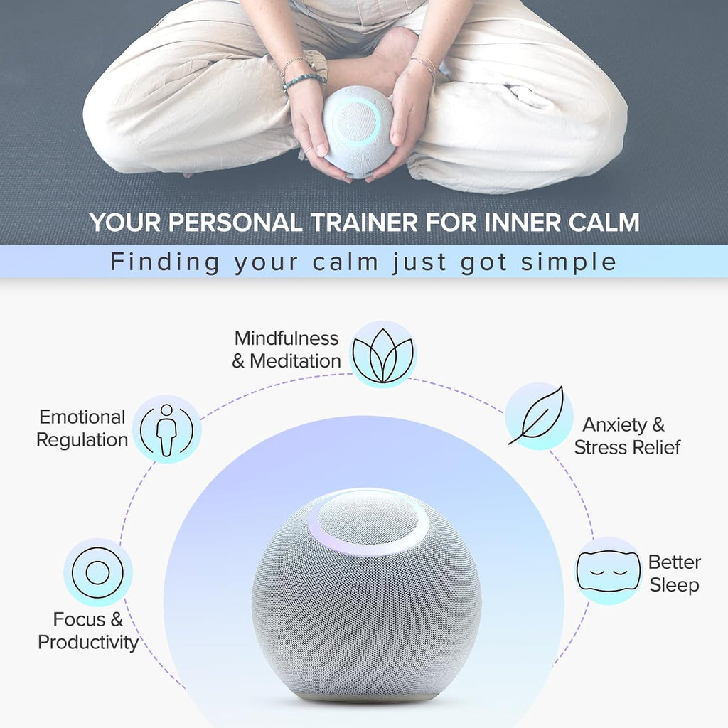 Reflect Orb: Smart Tracker for Stress Relief & Mental Health. Biofeedback Device to Enhance Focus, Reduce Anxiety, Support ADHD, Master Meditation & Mindfullness, Emotional Regulation Self-Care Gift