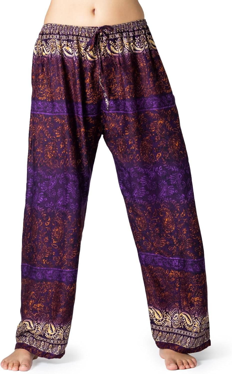 PANASIAM Relaxhose Indostyle - Haremshose, Sommerhose, Wellnesshose, Wohlfühlhose, Lounge-Hose, Freizeithose - Damen & Herren - Urlaub, Kur, Spa, Yoga