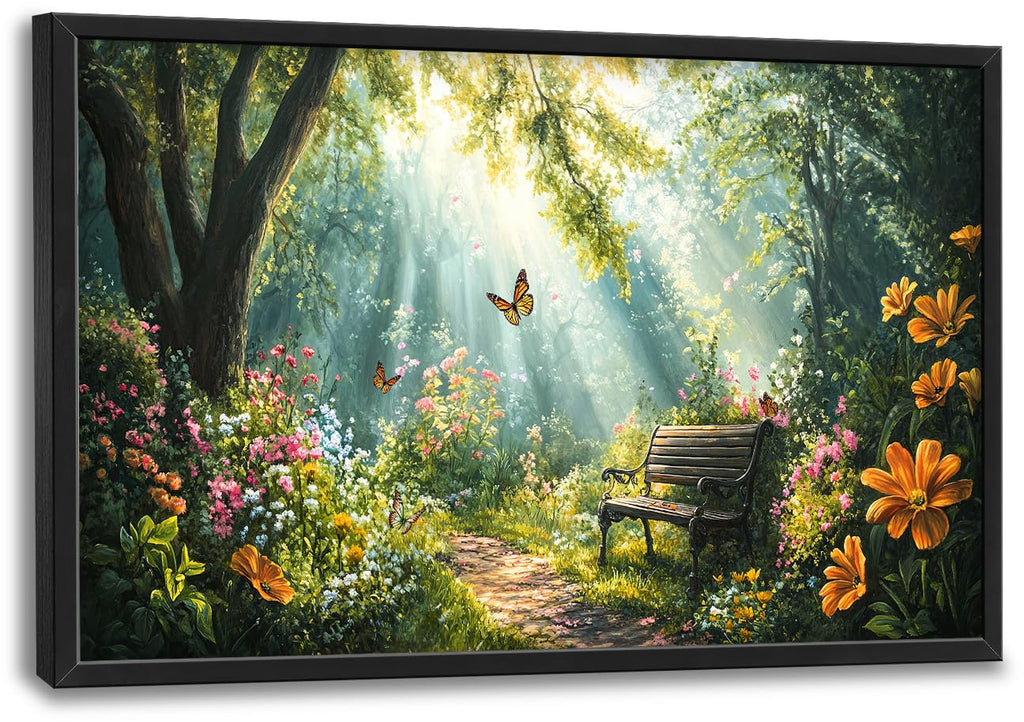 Buddha Lotus Large Wall Art Zen Meditation Wall Decor Spiritual Asian Calming Pictures Canvas Prints Peaceful Buddha Painting Framed Artwork for Yoga Bedroom Living Room Bathroom Home 36"x24"