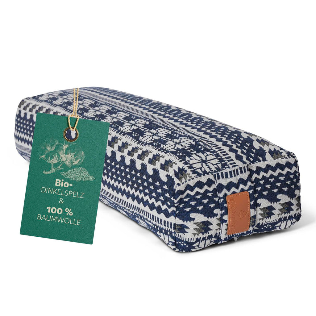 #DoYourYoga Yogabolster »Paravati« 67cm x 13cm | Gefüllt mit Bio-Dinkelspelz (KBA) oder Bio-Buchweizenschalen (KBA) | Yogakissen mit waschbarem Bezug | Sitzkissen & Zafukissen für Yin Yoga