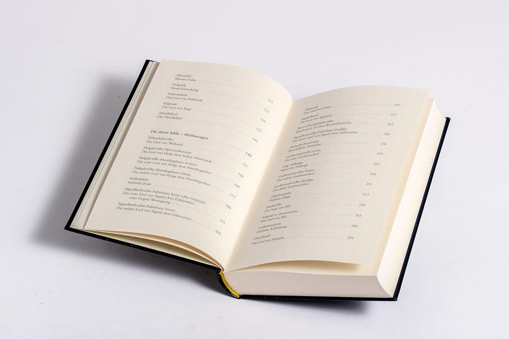 Die Edda - Götter- und Heldenlieder der Germanen: Die wichtigste Quelle altnordischer Mythologie. Gebunden in Cabra-Leder mit Goldprägung (Cabra-Leder-Reihe, Band 33)