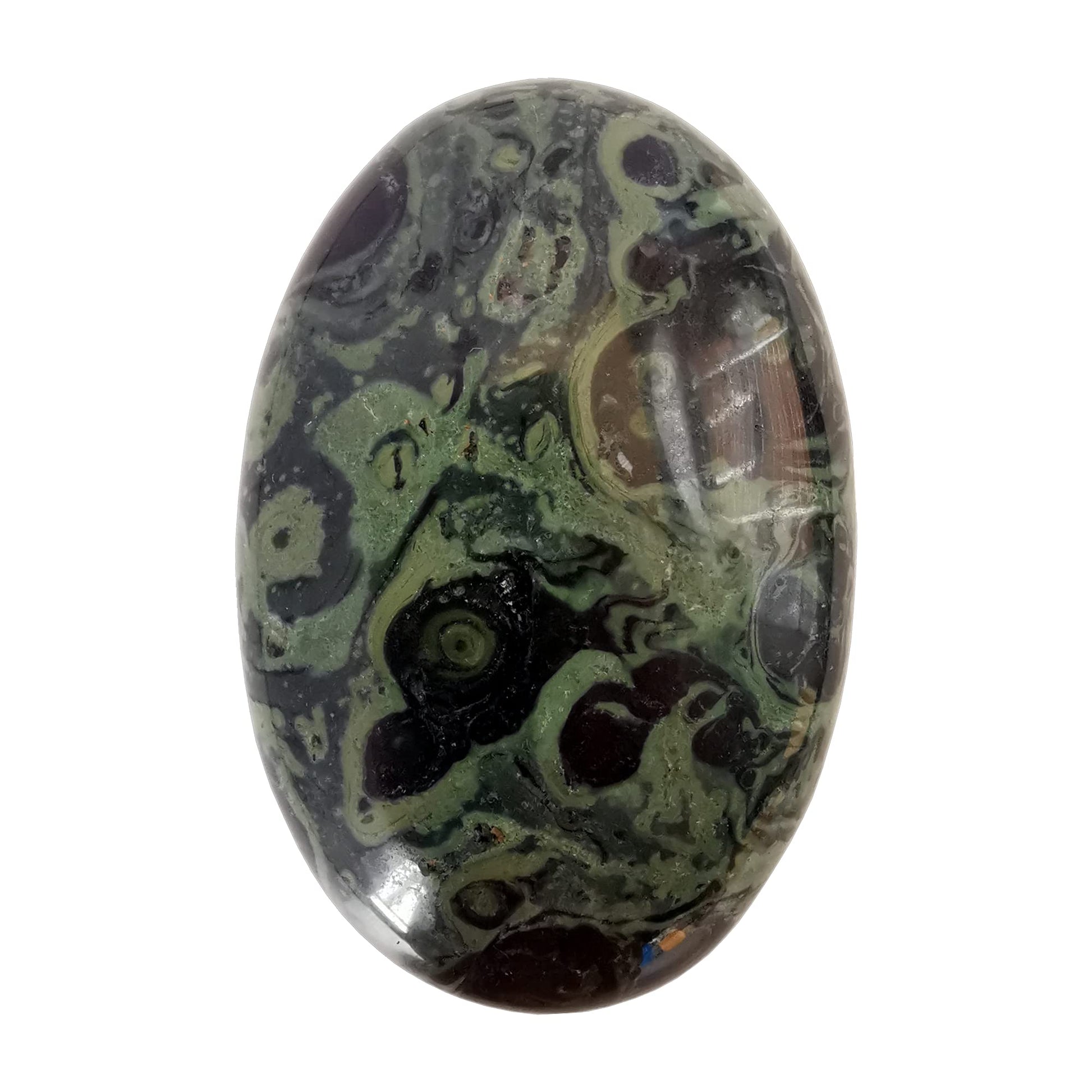Natural Purple Lepidolite Worry Stones Oval Palm Pockets Healing Crystal Massage Spa Energy Stone
