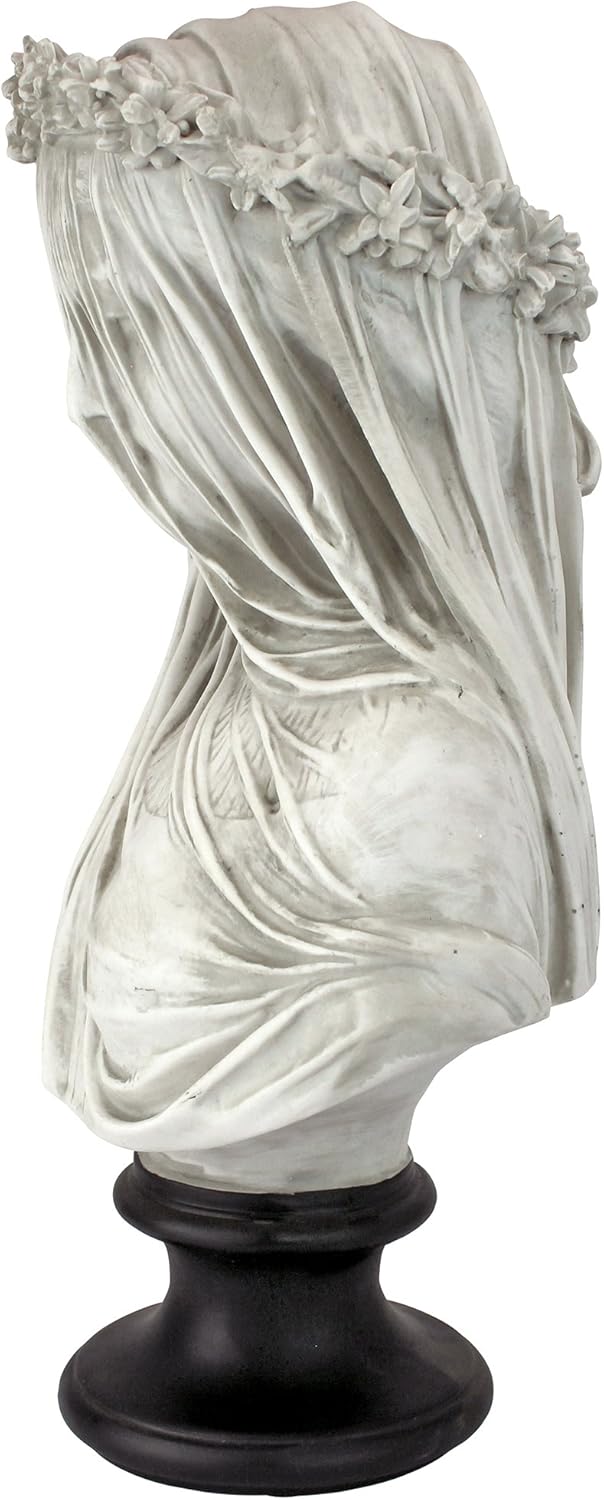 Design Toscano The Veiled Virgin Bust Statue, Dimensions: 22.8 cm x 15.2 cm x 35.5 cm