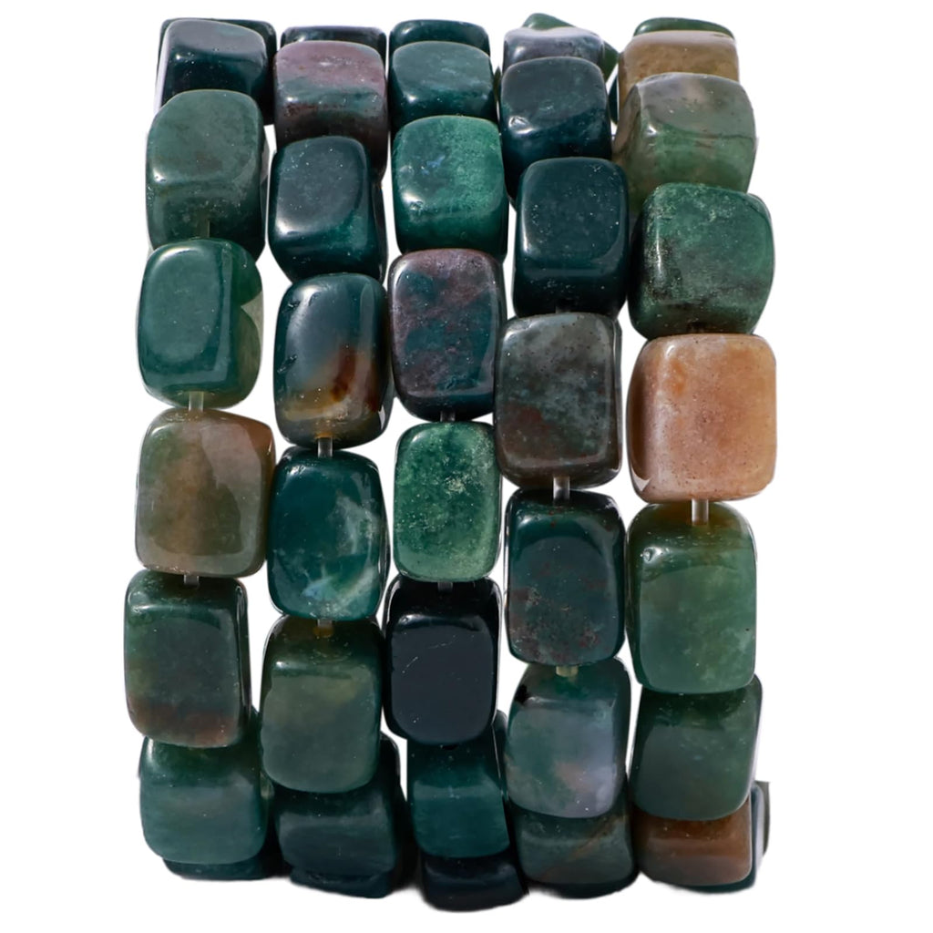 Natural Large Malachite Cube Stone Beads 8x11mm 38cm/str Loose Semi Gemstone Stone Square Beads for Making Bracelets Necklace