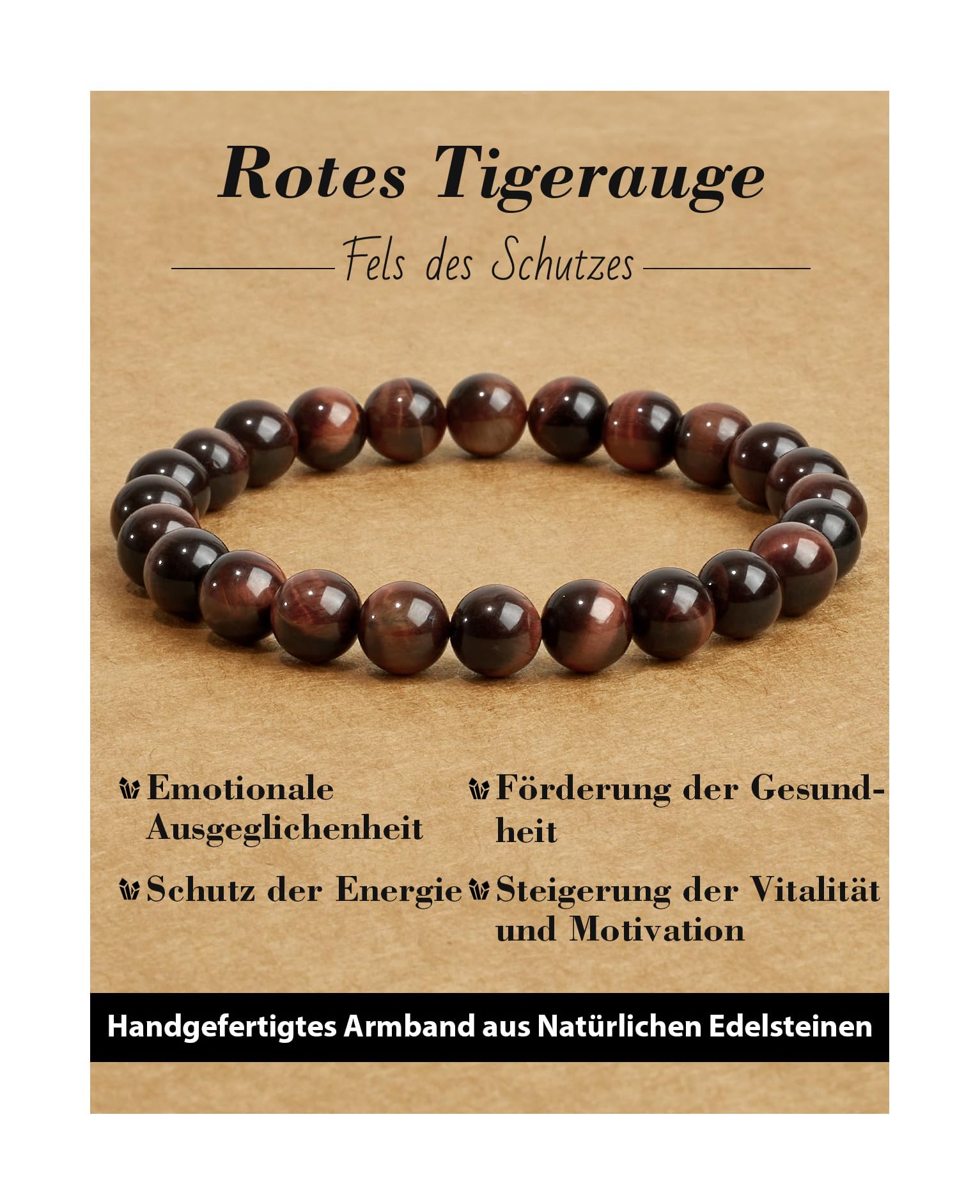 Handmade Genuine Natural Stone Beads Healing Stones Bracelet, Women's Men's Chakra Bead Bracelet, 8 mm Round Gemstone Yoga Bracelets, Includes Replacement Beads