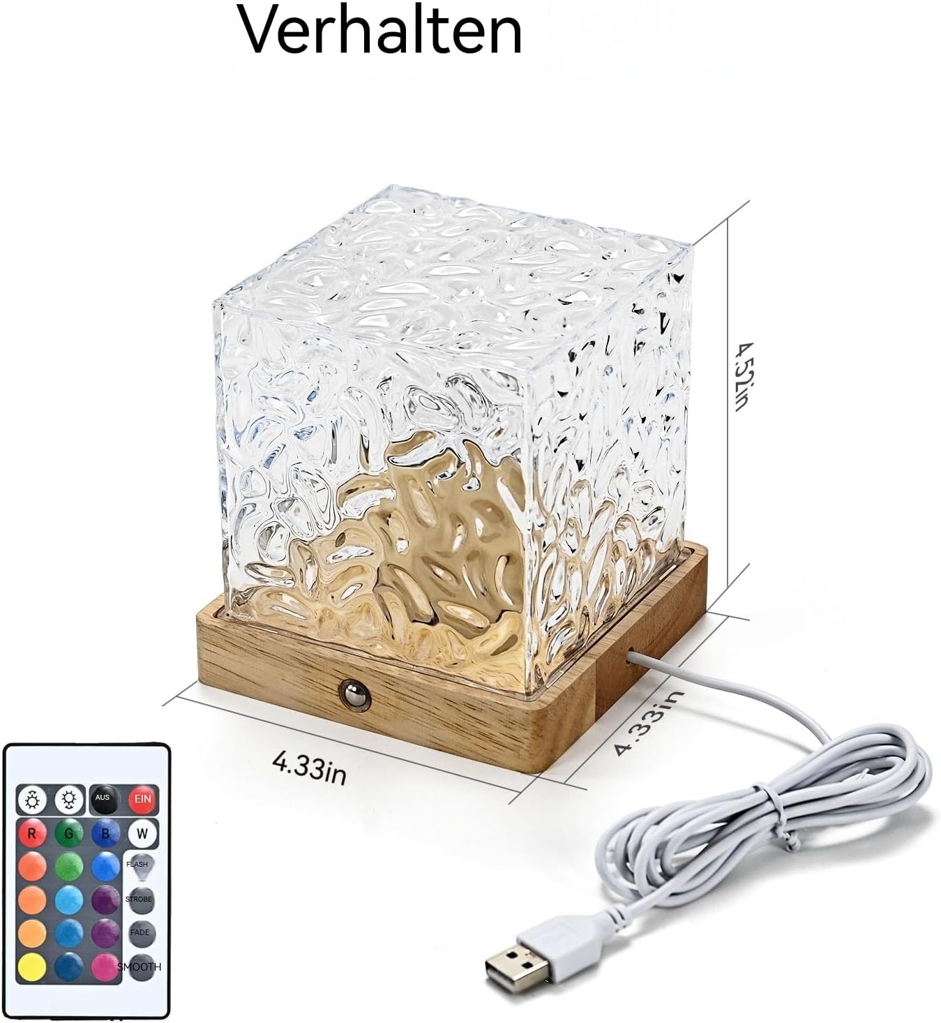 LETOUR Polarlicht Lampe,Aurora Light Cube Lampe 16 Farben 30 Modi Nordlicht Projektor Polarlichter Nachtlichter & Schlummerleuchten für Kinder Zimmer Deko