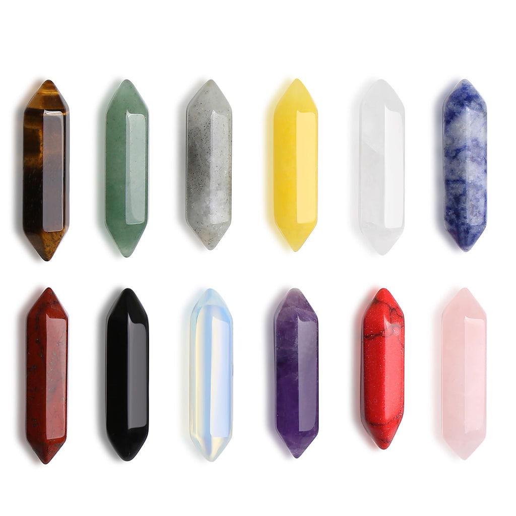 10pcs Gelber Aventurin Heilkristalle Stein Stab Edelsteine Sets Sechseckige Kristall Säule Bulk Hexagonal Punkt Turm Reiki Meditation Spirituelle Chakra Schutz Energieausgleich