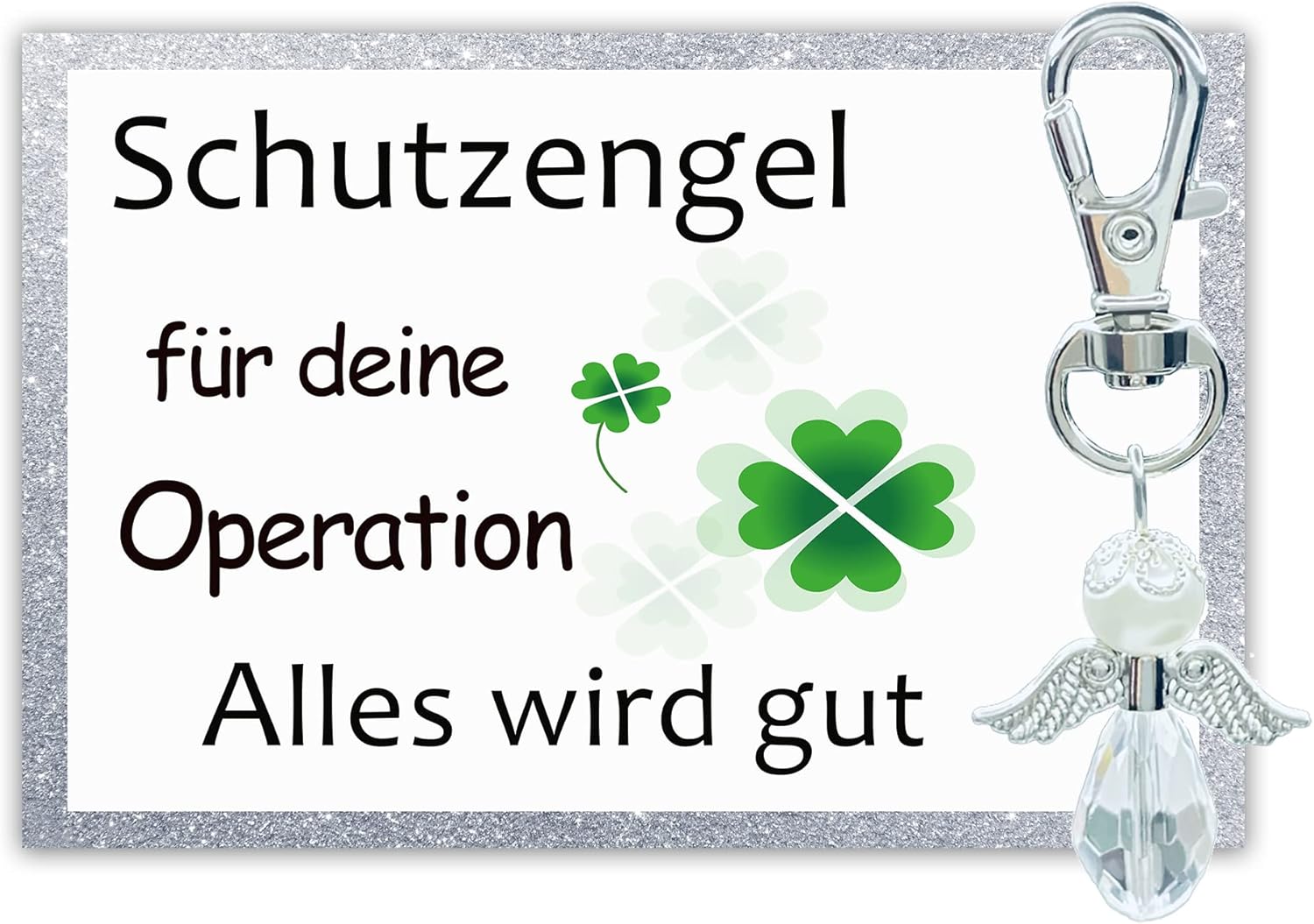Guardian Angel Keyring for Operation - Alles wird gut - Lucky Charm Encouragement, Strengthening, Encouragement, Appeal
