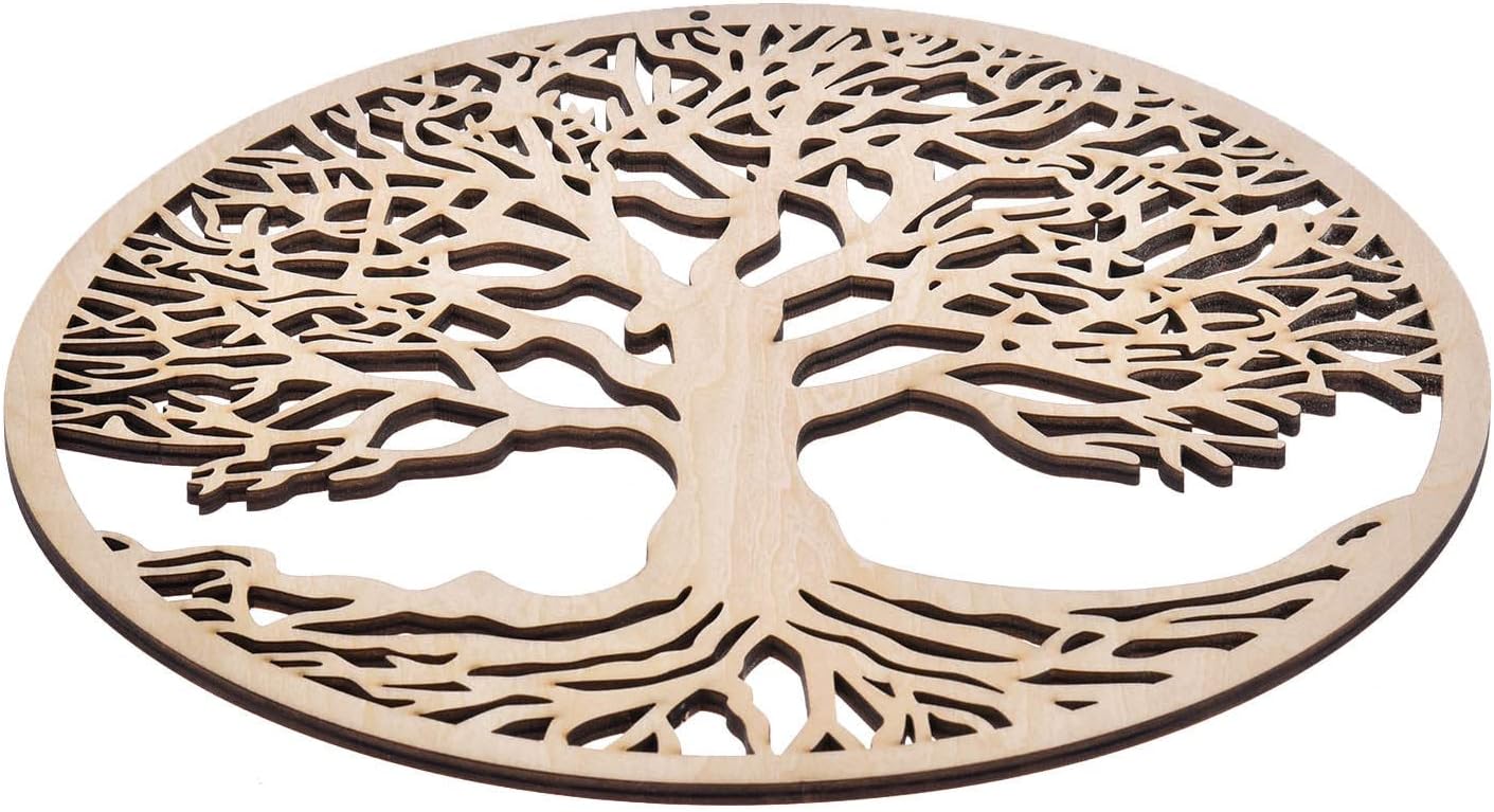 Pomurom Baum des Lebens Wanddeko, 28CM Heilige Geometrie aus Wandkunst, Grid Board Spirituelle Symbol für Yoga Meditation Zuhause Schlafzimmer Wohnzimmer Wandschmuck Dekoration