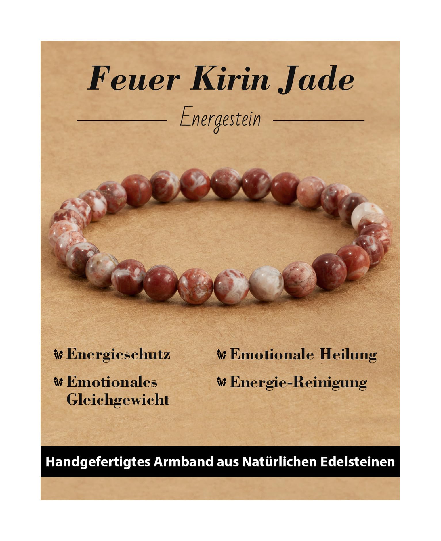 6 mm Healing Stone Bracelet for Men and Women, Real Natural Stone Beads, Lucky Bracelet, Friendship Bracelet, Individual Gift for Good Friends and Sisters
