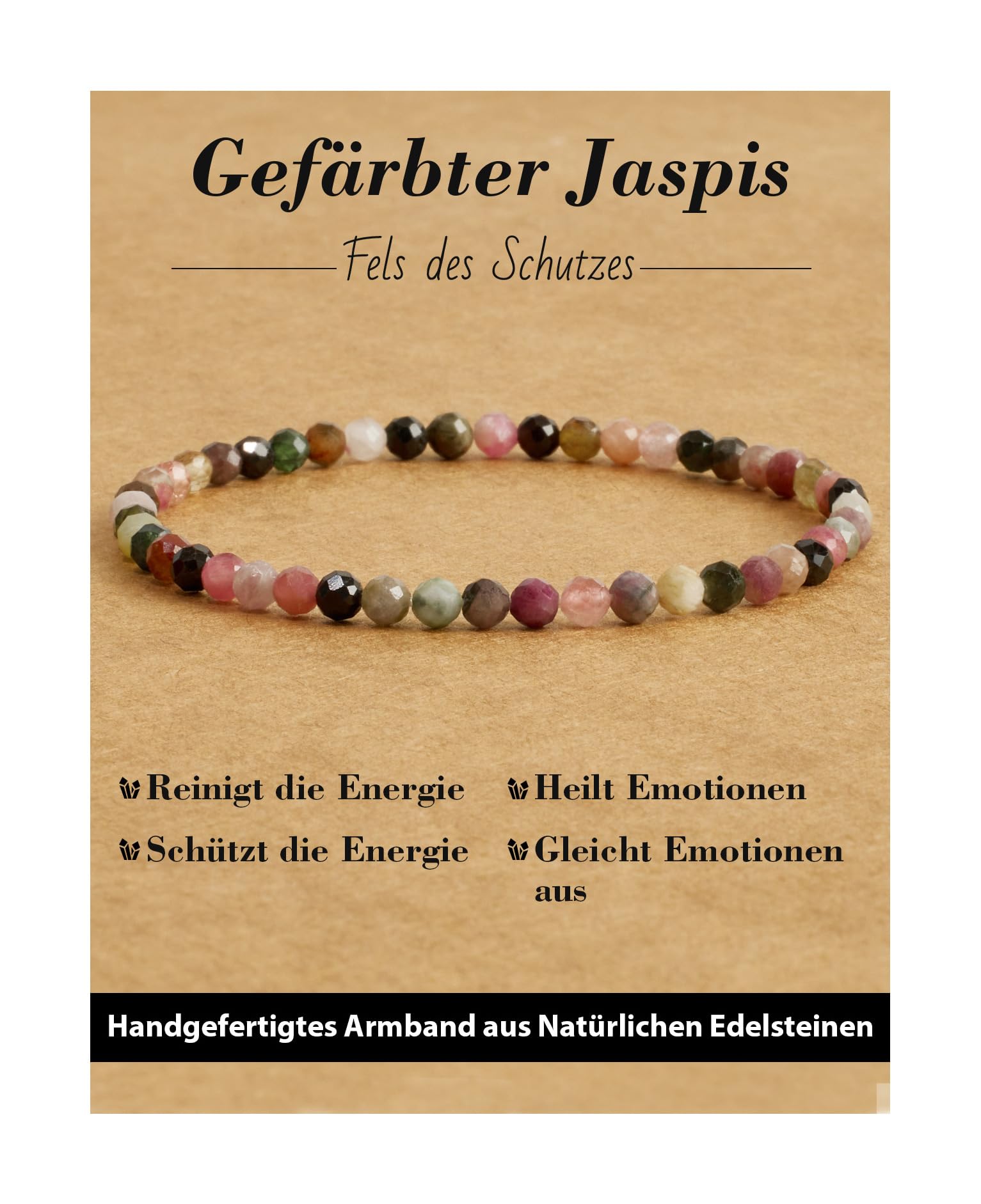 4 mm Stretch Bracelet Made of Real Natural Stone Beads, Healing Stone Bracelet, Yoga Bracelet for Women, Men, Lucky Bracelet, Friendship Bracelet, Replacement Beads Included