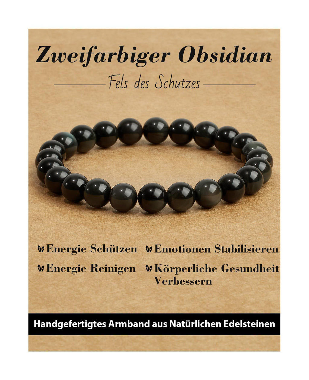 Handmade Genuine Natural Stone Beads Healing Stones Bracelet, Women's Men's Chakra Bead Bracelet, 8 mm Round Gemstone Yoga Bracelets, Includes Replacement Beads