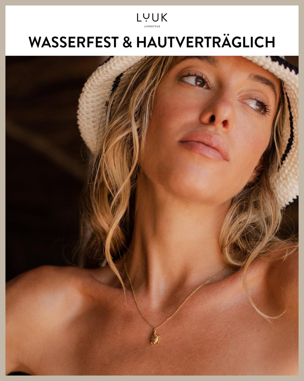 LUUK LIFESTYLE Filigrane Halsketten mit Anhänger und Karte mit HAPPINESS Spruch, zeitloses Design und moderne Motive, in Silber, Gold und Rosegold