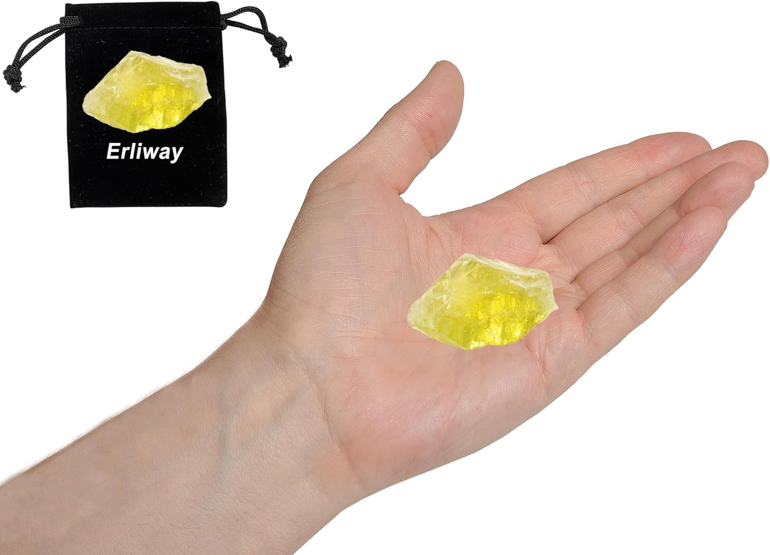 Citrine Raw Crystals, Large 1.25-2.0 Inch Healing Crystals, Natural Raw Stones, Crystal for Drumming, Cabbing, Fountain Rocks, Decoration, Polishing, Wire Wrapping, Wicca and Reiki