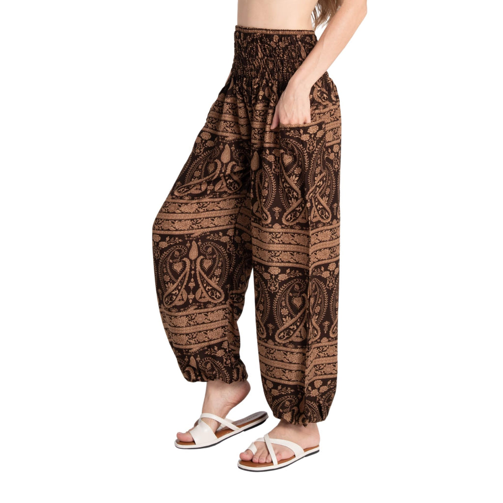 Tranquil Threads High-Waisted Boho Harem Yoga Pants for Women