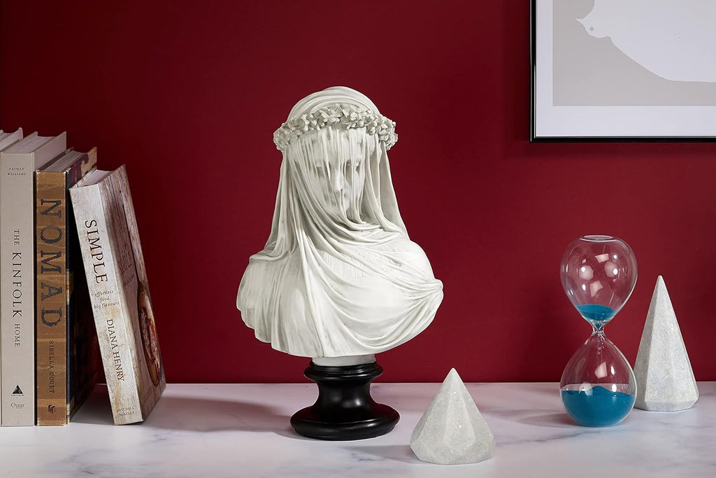 Design Toscano The Veiled Virgin Bust Statue, Dimensions: 22.8 cm x 15.2 cm x 35.5 cm