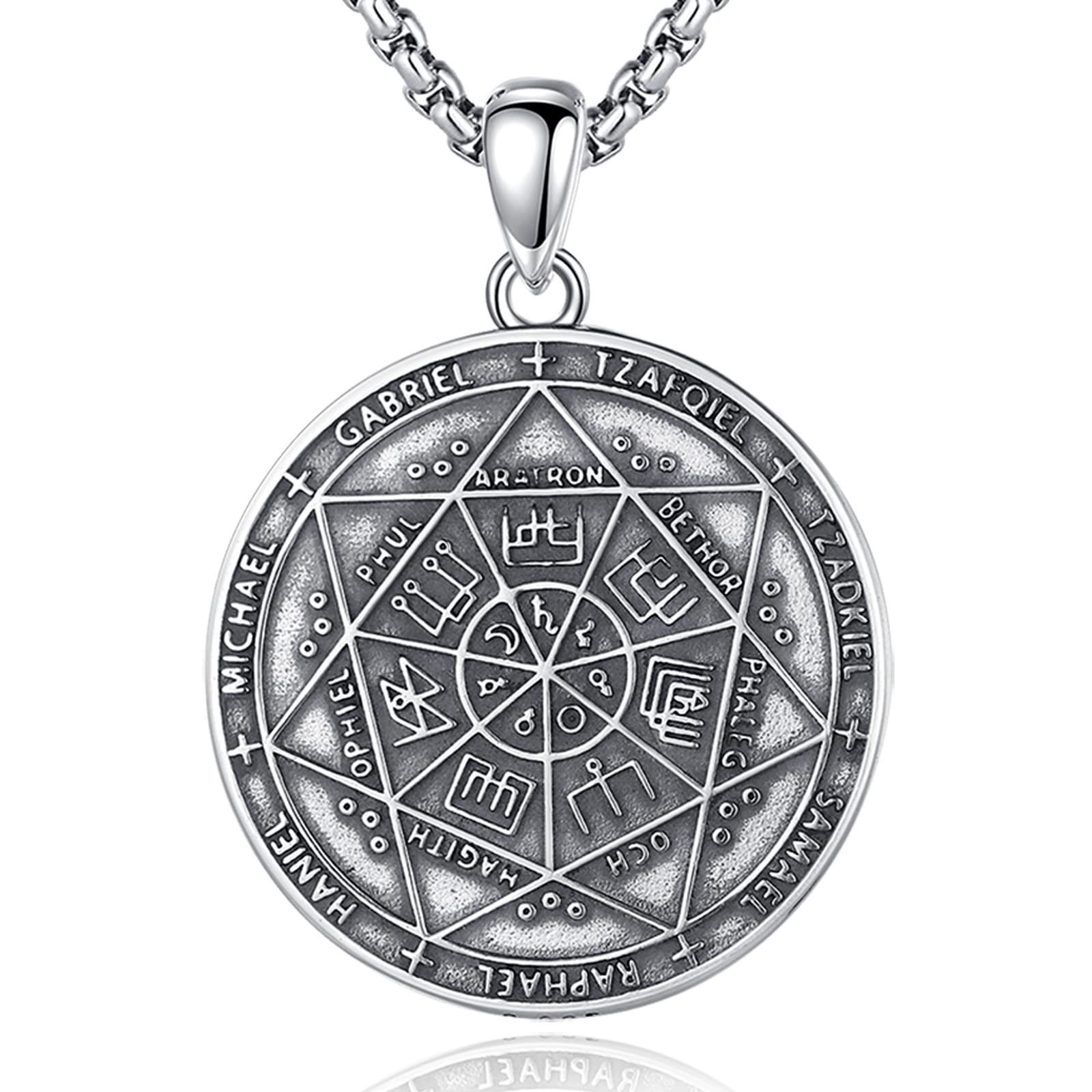 CELESTIA Supernatural Siegel der 7 Erzengel Michael Raphael Kette Silber 925 Frauen Männer Esoterik Geschenke Talisman Amulett Glücksbringer