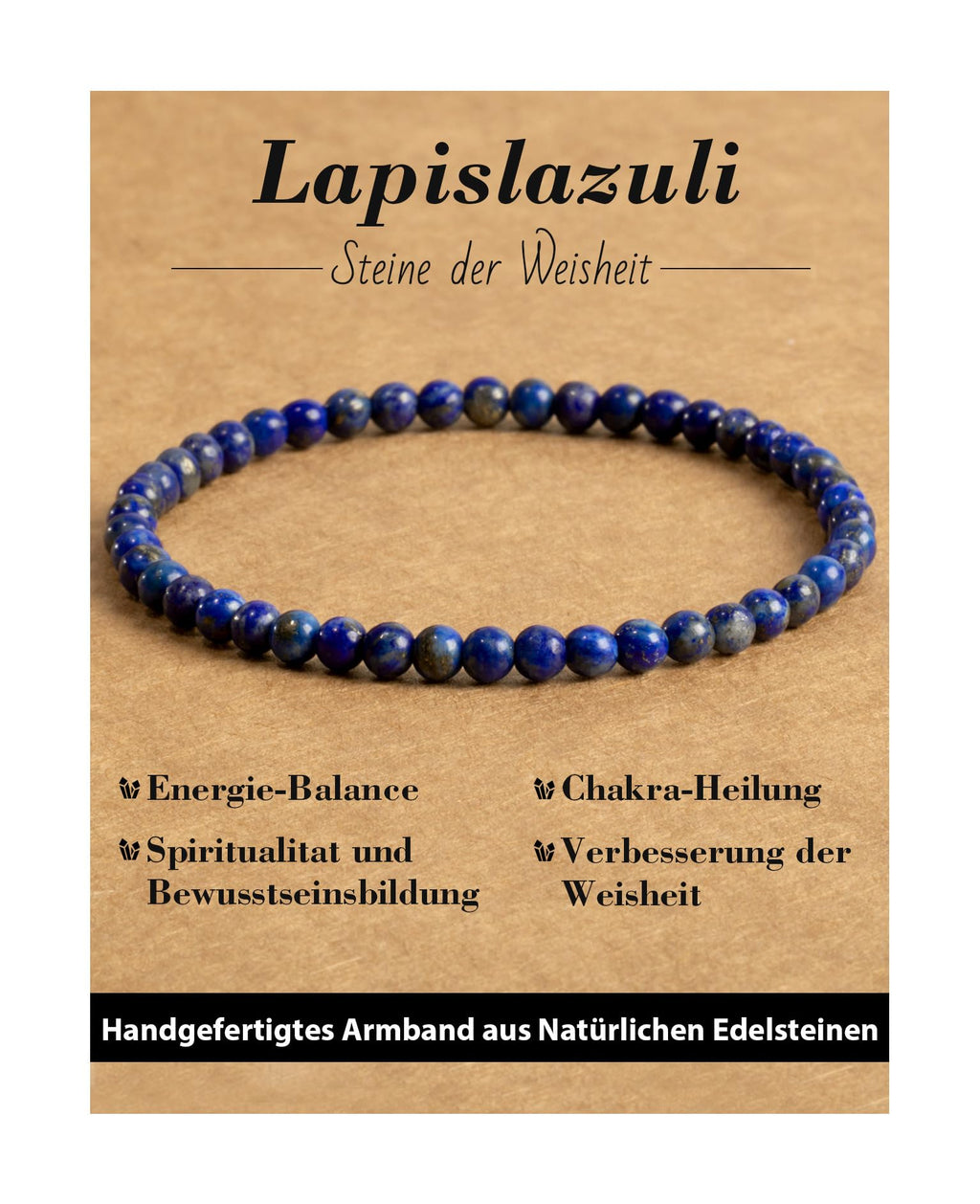 4 mm Stretch Bracelet Made of Real Natural Stone Beads, Healing Stone Bracelet, Yoga Bracelet for Women, Men, Lucky Bracelet, Friendship Bracelet, Replacement Beads Included