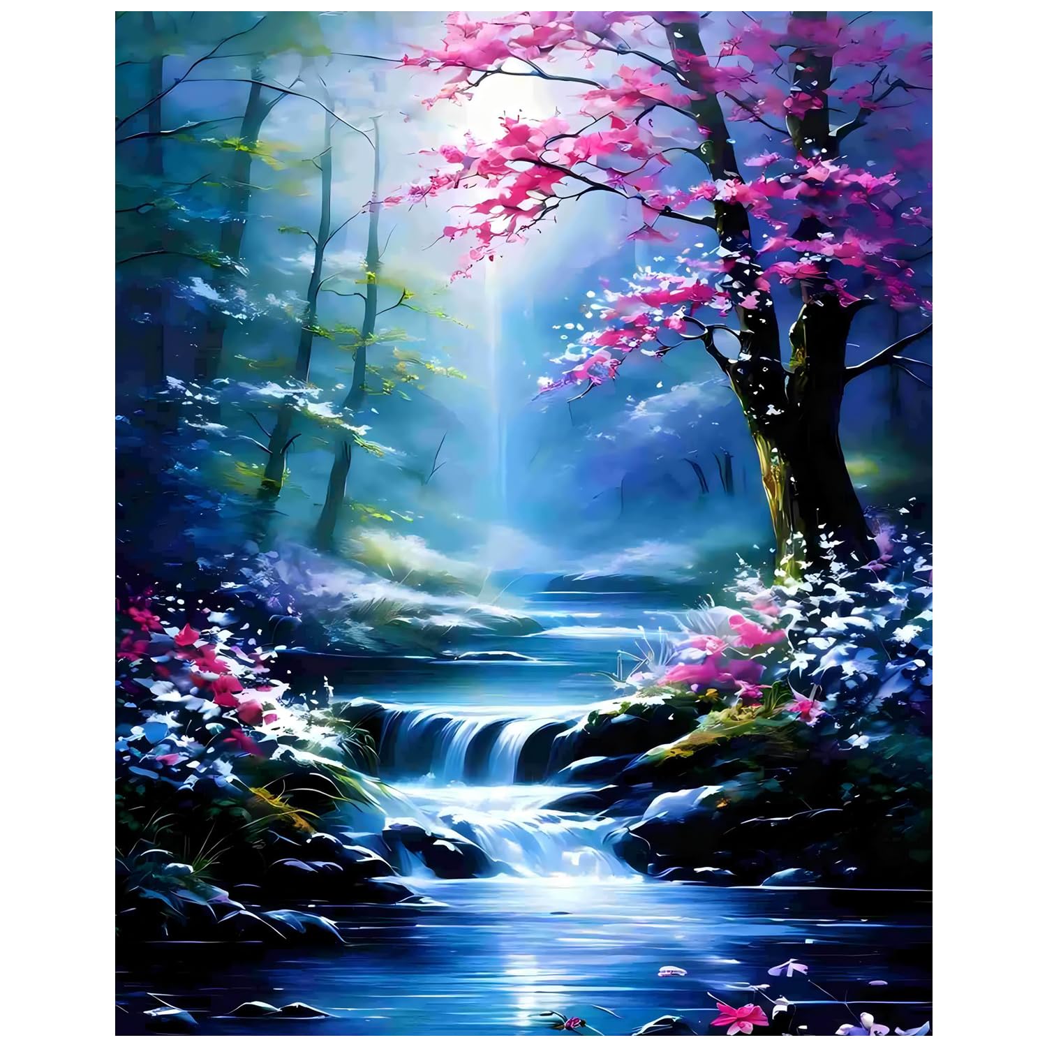 xcemhil Paint by Numbers Kit for Adults Eye, Paint by Number Eye and Lotus, Paint by Numbers Kits for Adults Beginner for Gift and Home Wall Decor 16x20 Inch