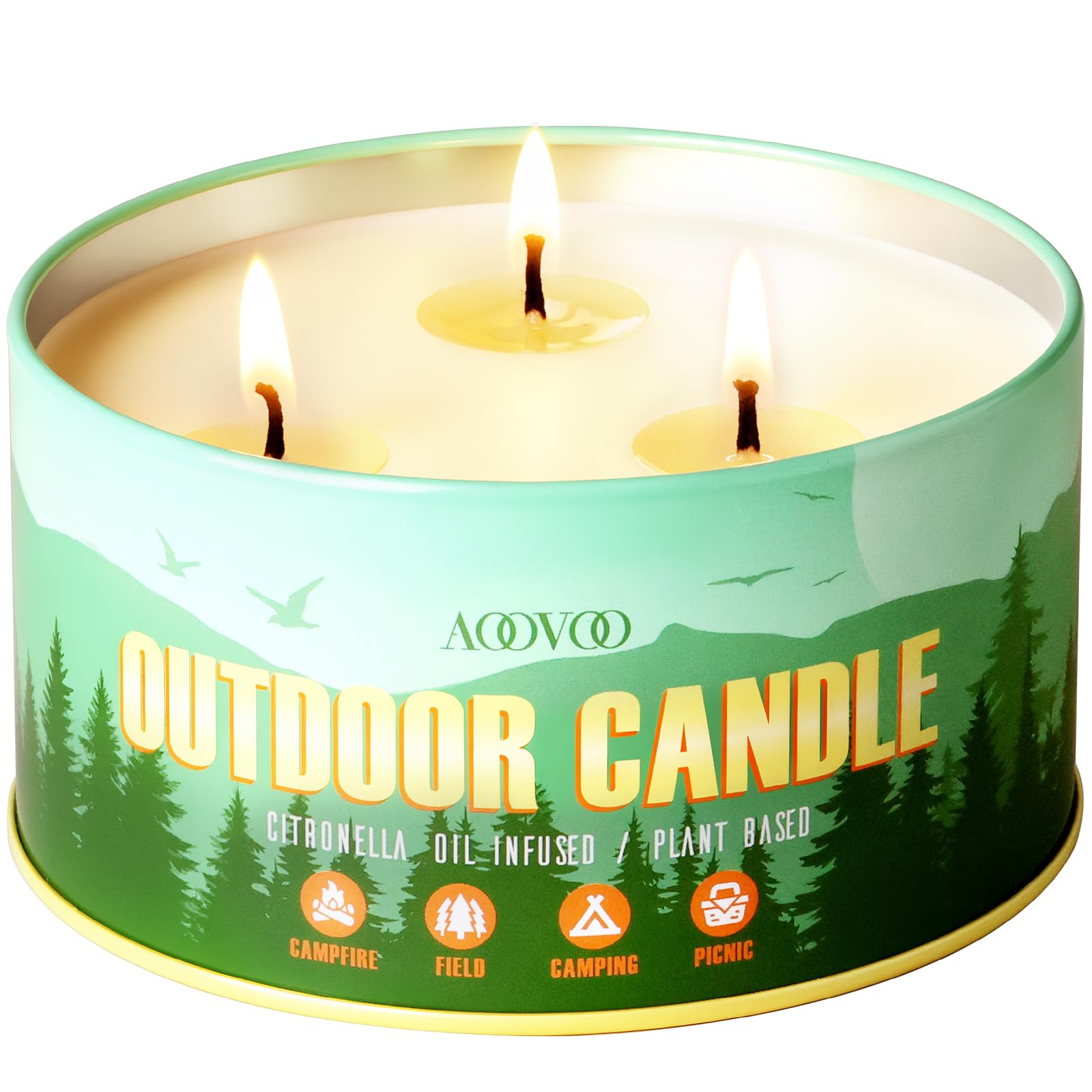 AOOVOO Sage Candle for Cleansing - 3 Wick 12oz Large Scented Candle with Crystals & Sage Leaves Inside, Soy Candles Non Toxic for Meditation Spiritual Gift, Aromatherapy Candle for Women Men