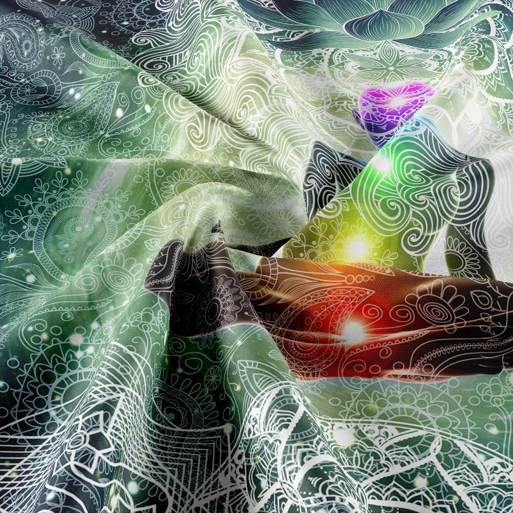 DYNH Chakra Vertikaler Wandteppich, sieben Chakra, Yoga, Meditation, Zen-Dekor, Wandbehang für Schlafzimmer, Hippie-Lotus, spirituelle Wandteppiche, Poster, Studentenwohnheim, Zuhause (40 Wx60 H)